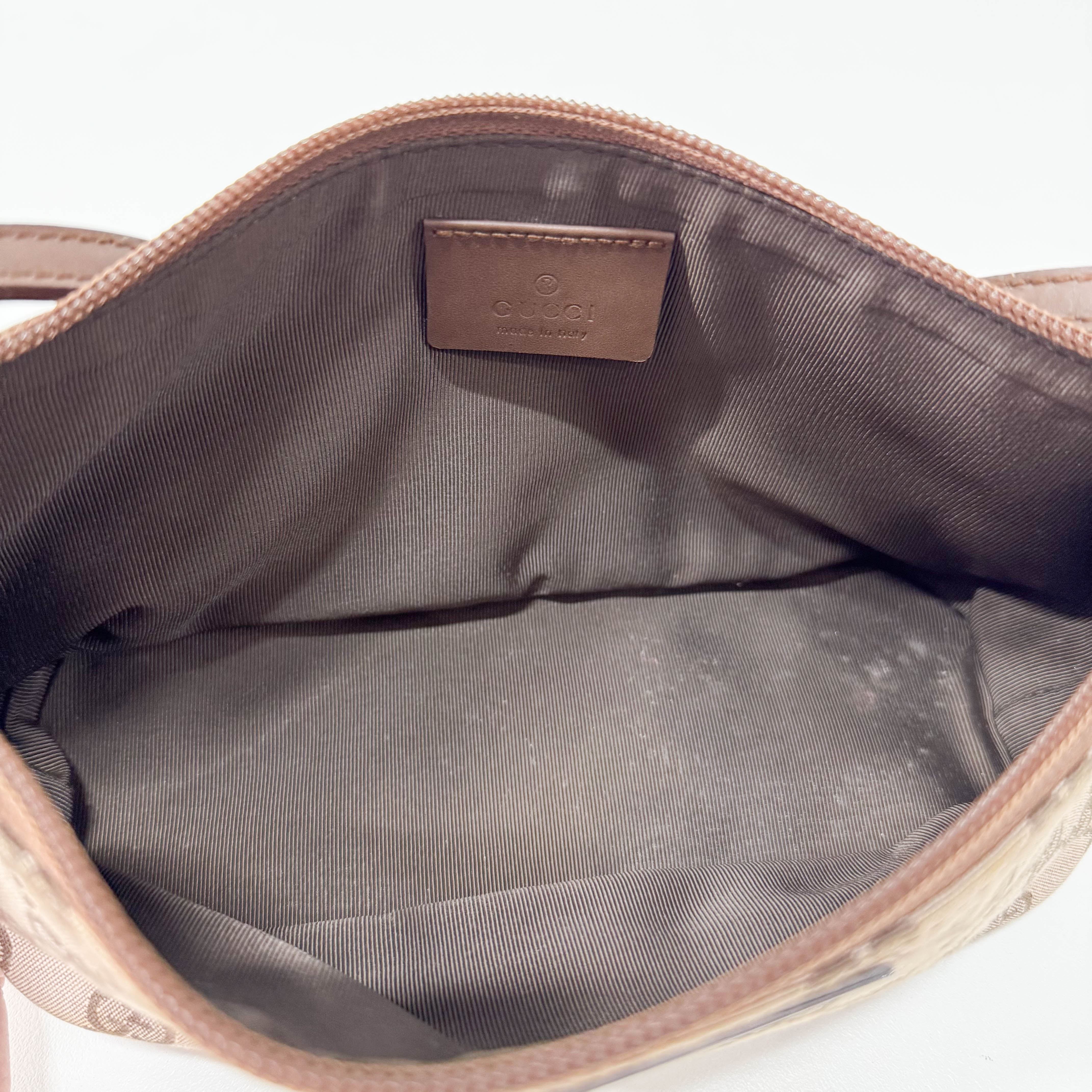 Boat GG Canvas Brown Pouch Shoulder Bag