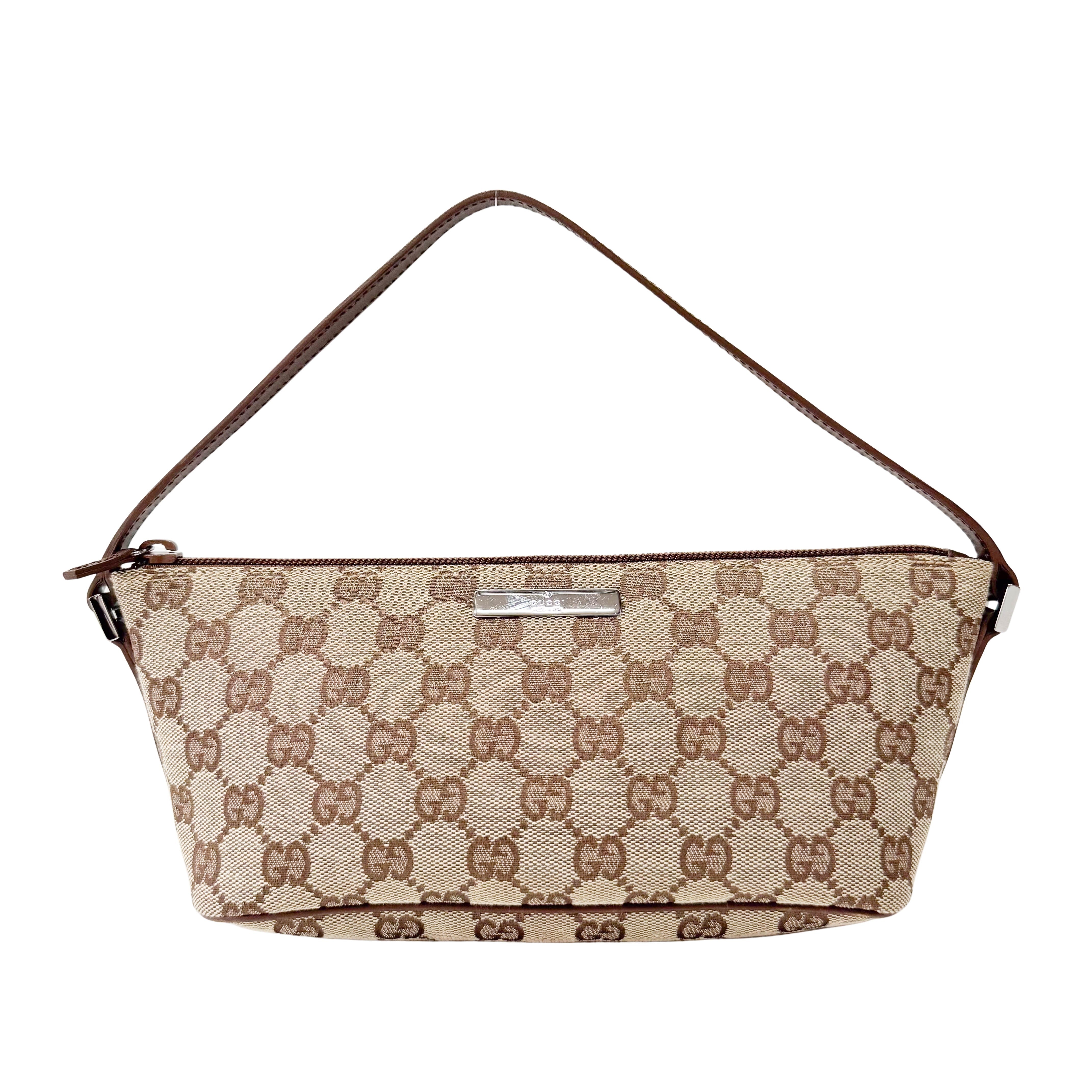 Boat GG Canvas Brown Pouch Shoulder Bag