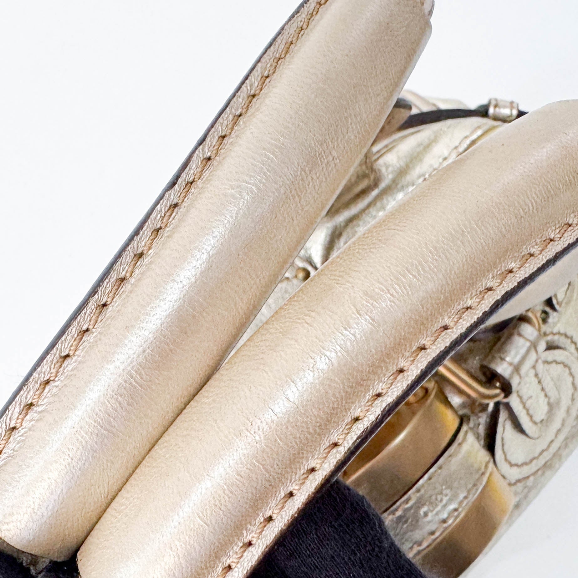 Mini Paddington Gold Leather Handbag