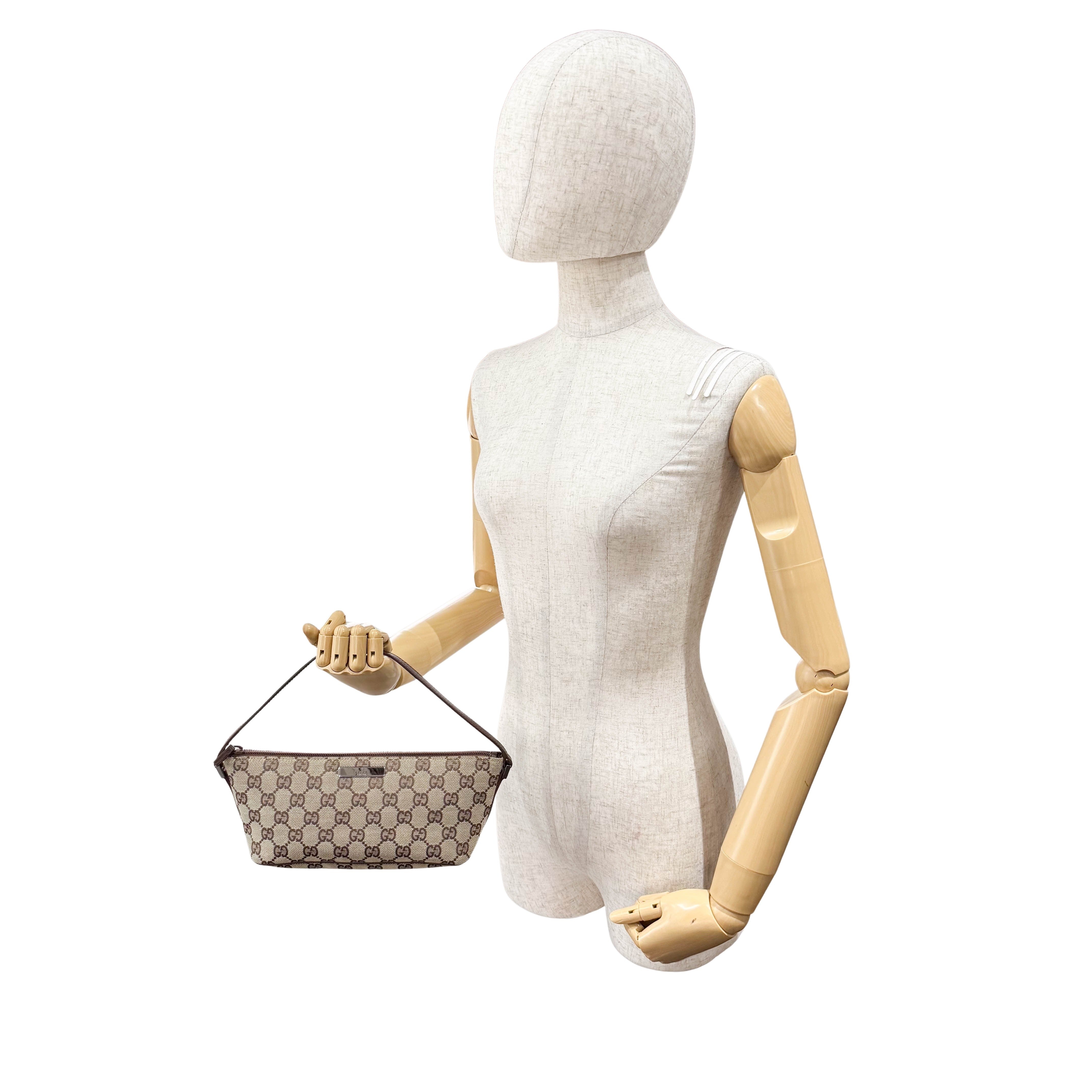 Boat GG Canvas Brown Pouch Shoulder Bag