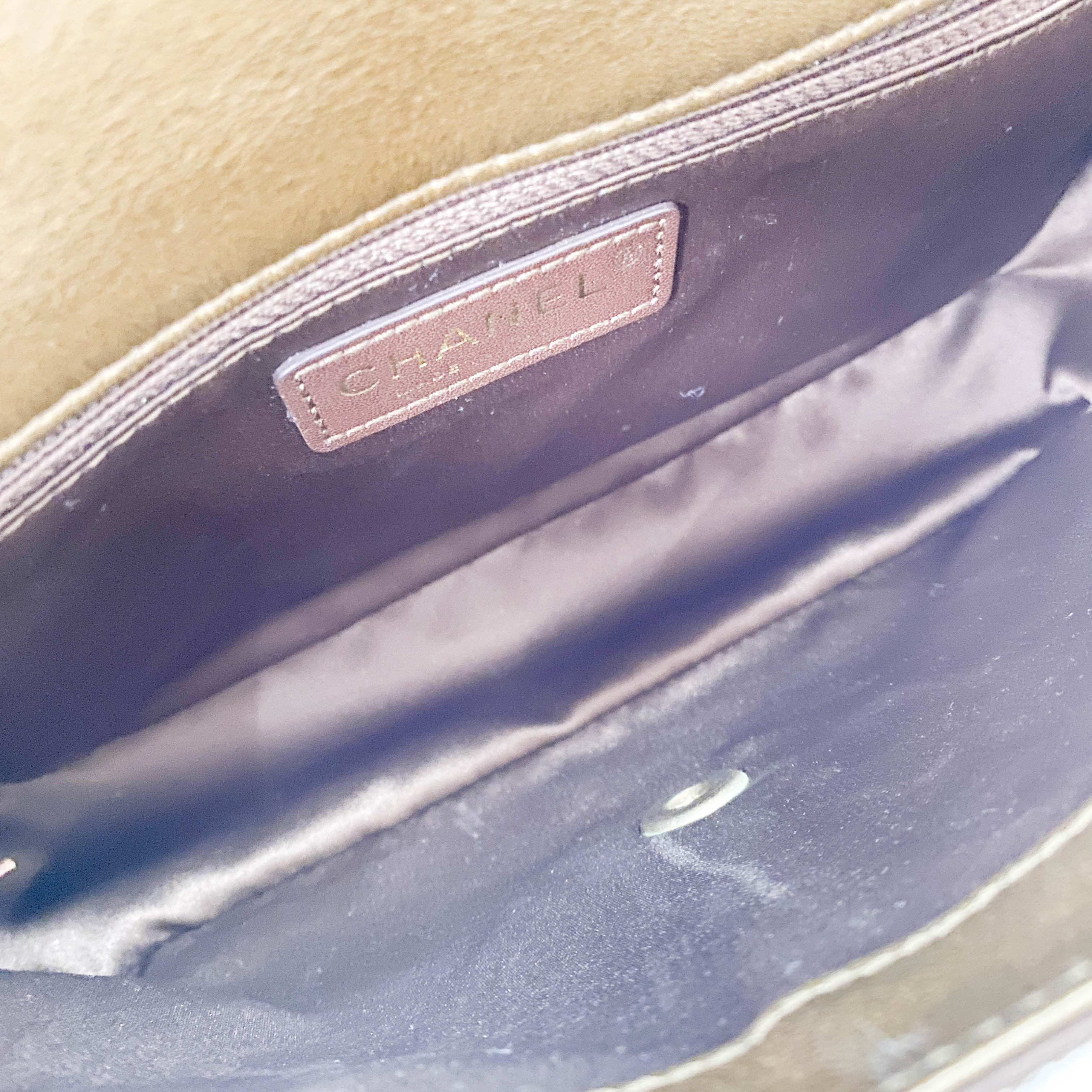 Timeless Classic Single Flap Gold Sequin Chain Shoulder Bag