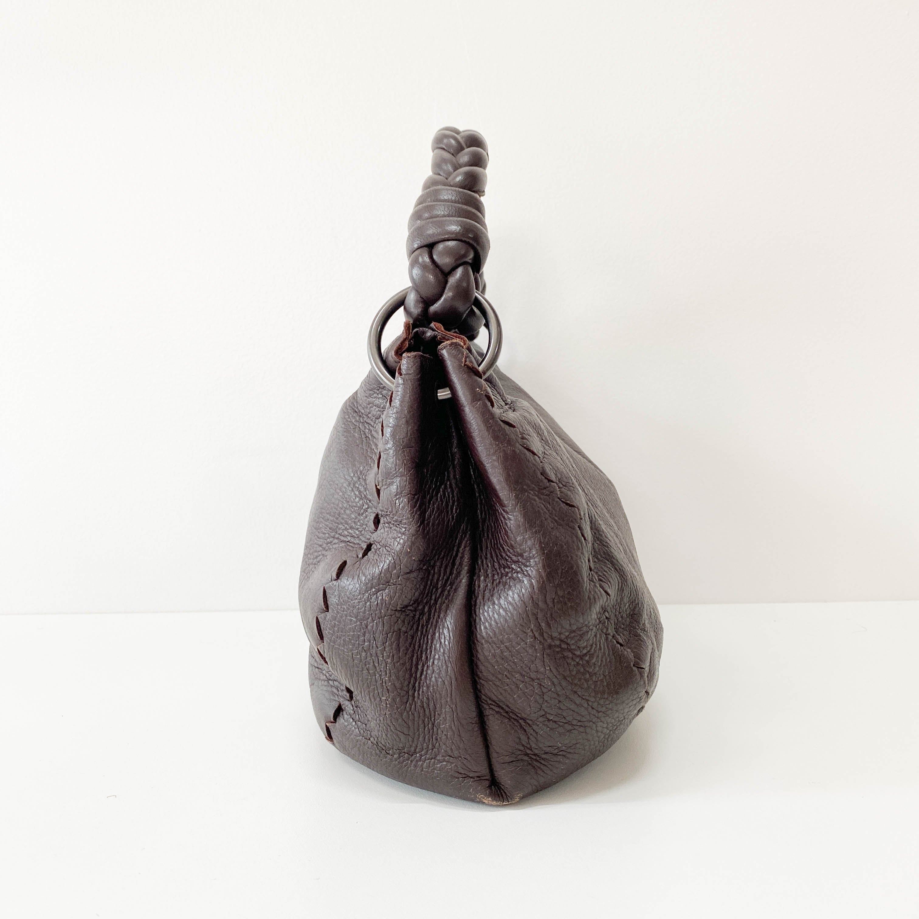 Vintage Brown Leather Shoulder Bag