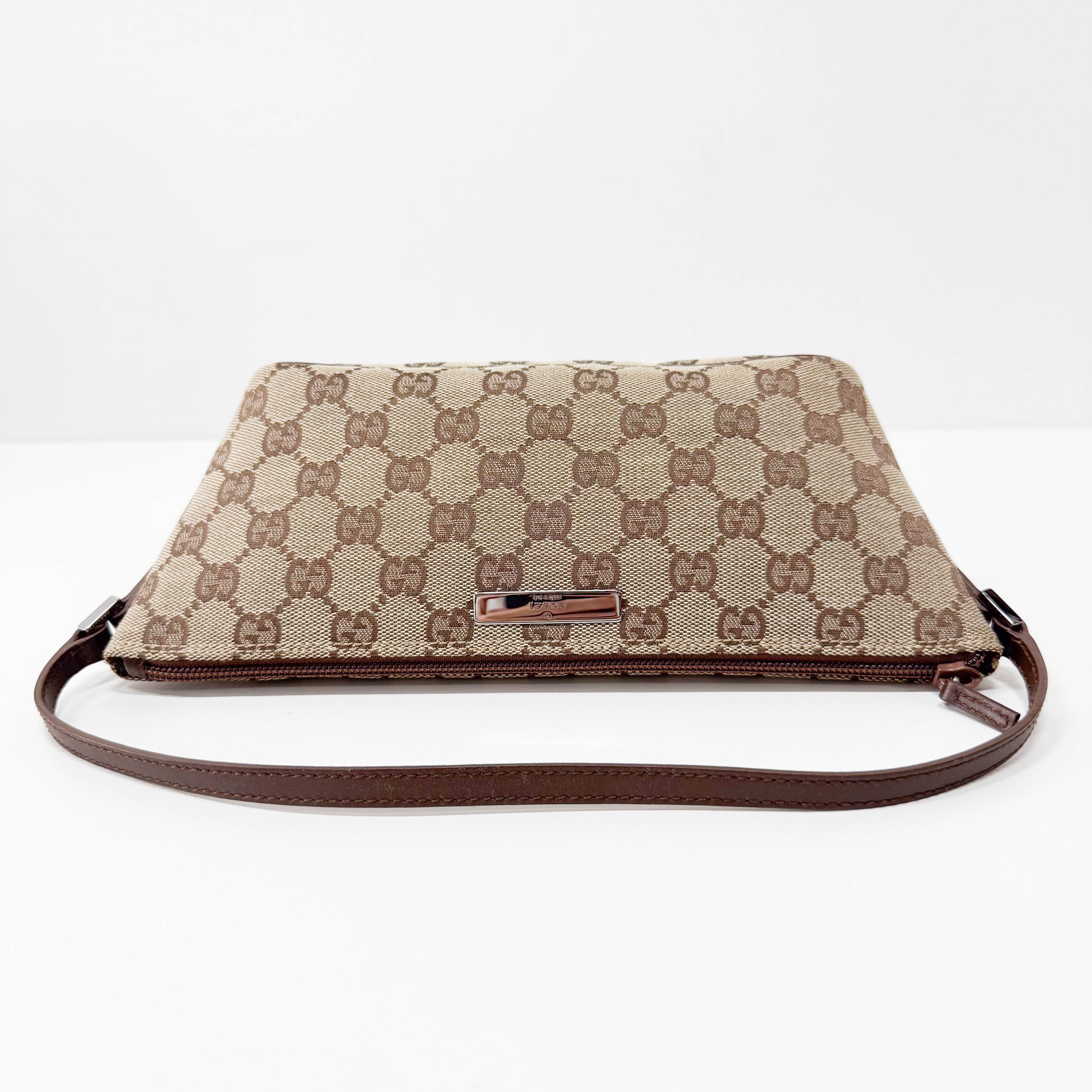 Boat GG Canvas Brown Pouch Shoulder Bag