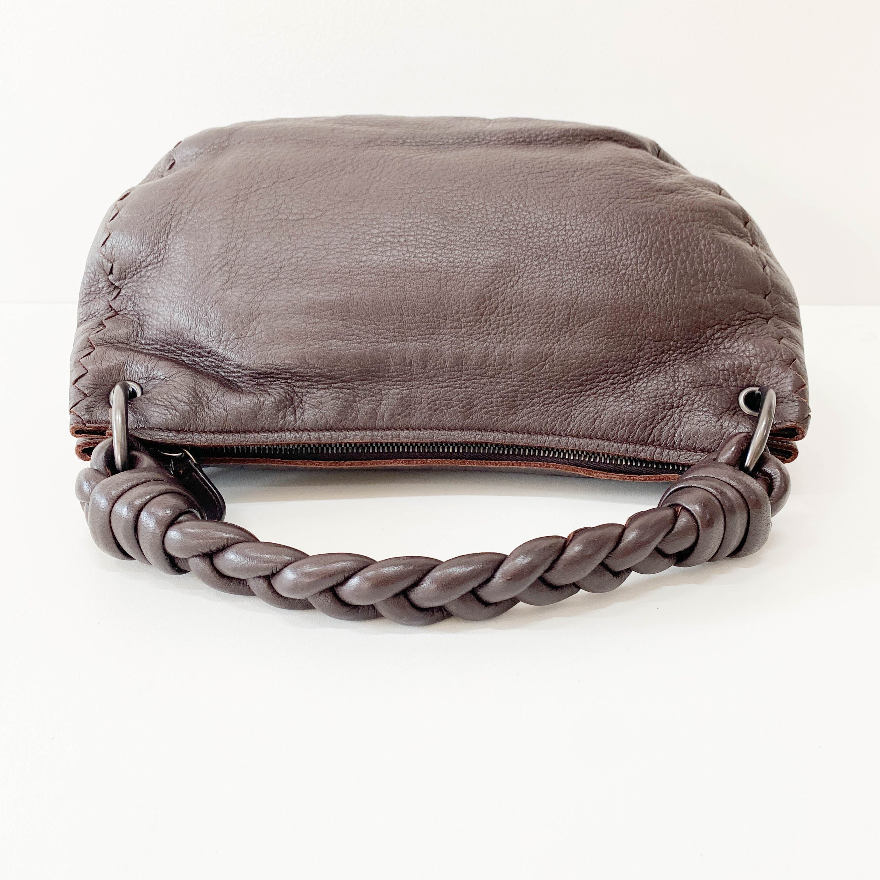 Vintage Brown Leather Shoulder Bag