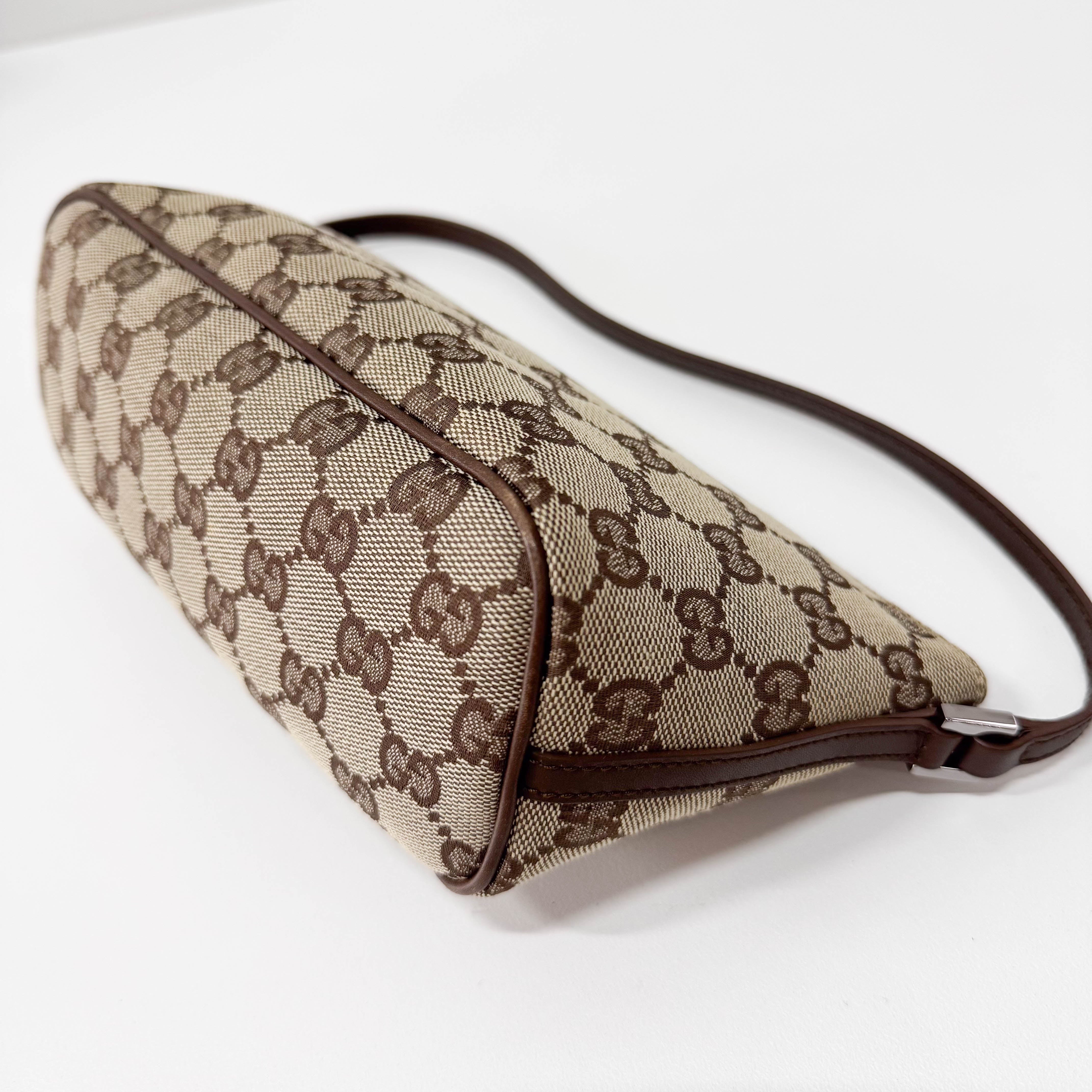 Boat GG Canvas Brown Pouch Shoulder Bag