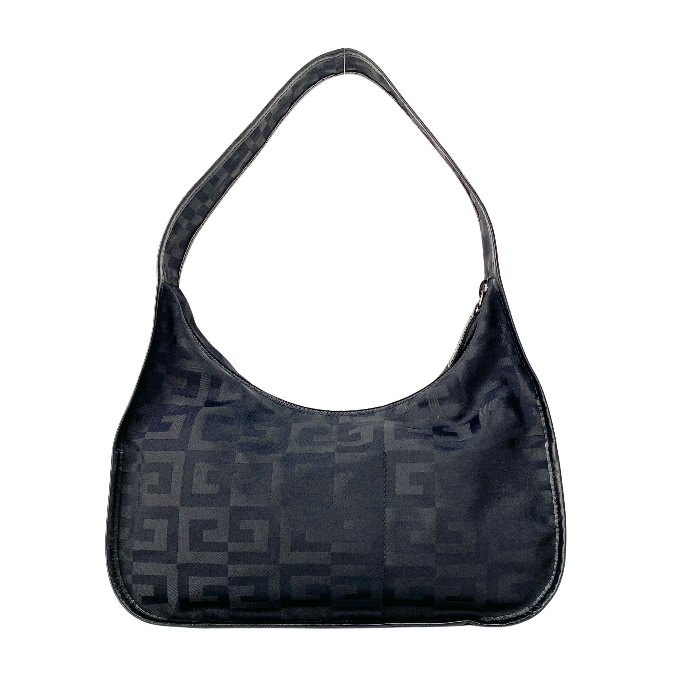 4G Black Nylon Shoulder Bag