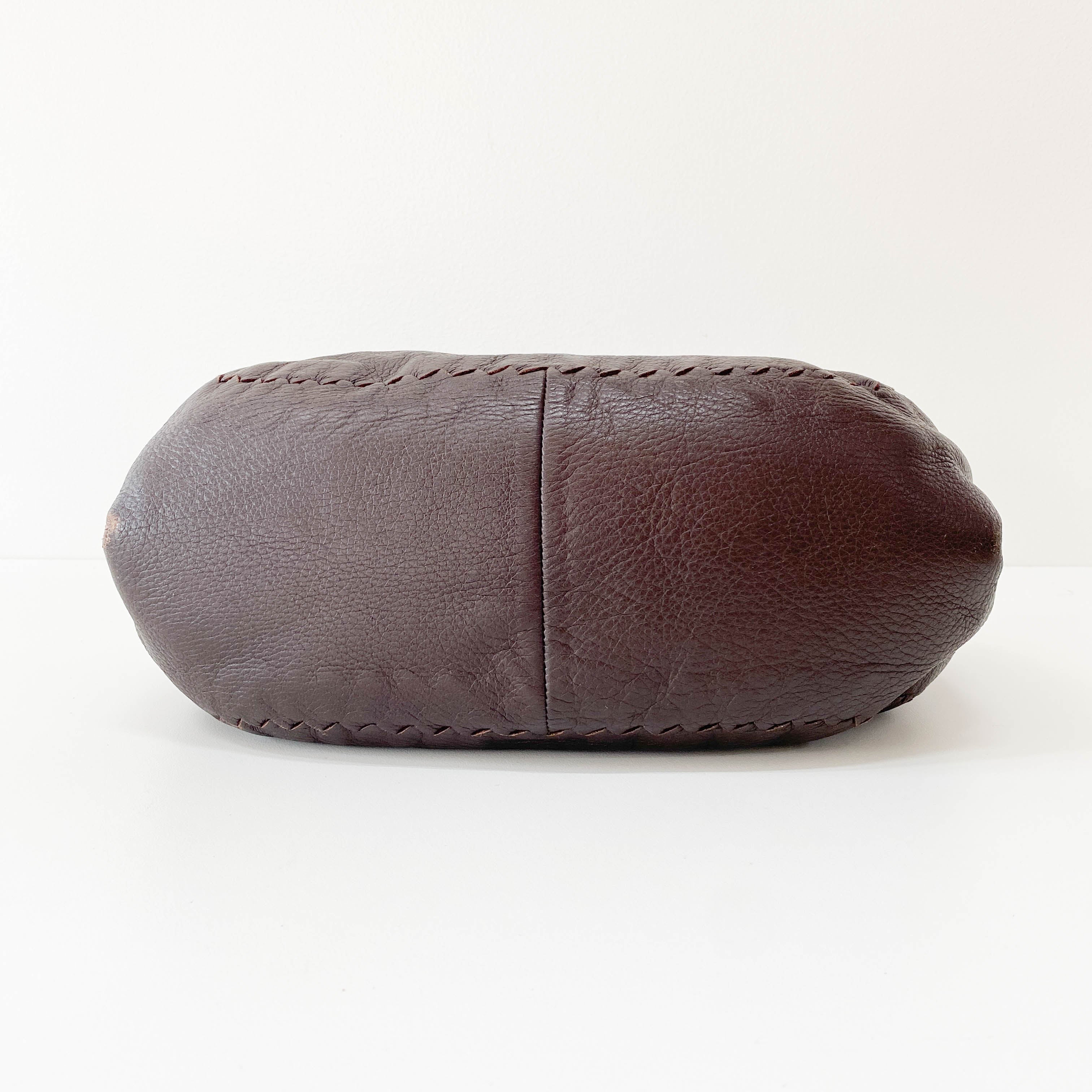 Vintage Brown Leather Shoulder Bag