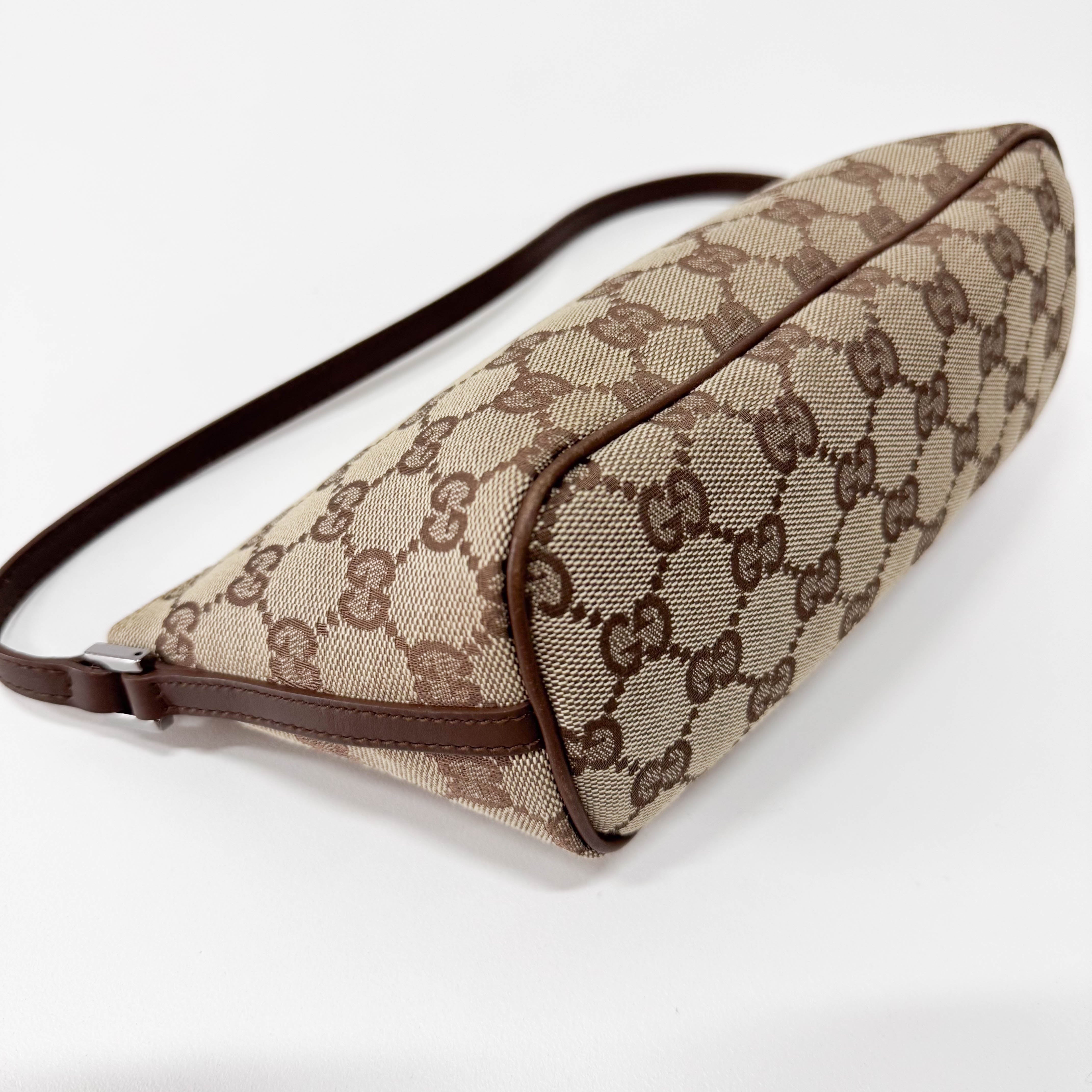 Boat GG Canvas Brown Pouch Shoulder Bag