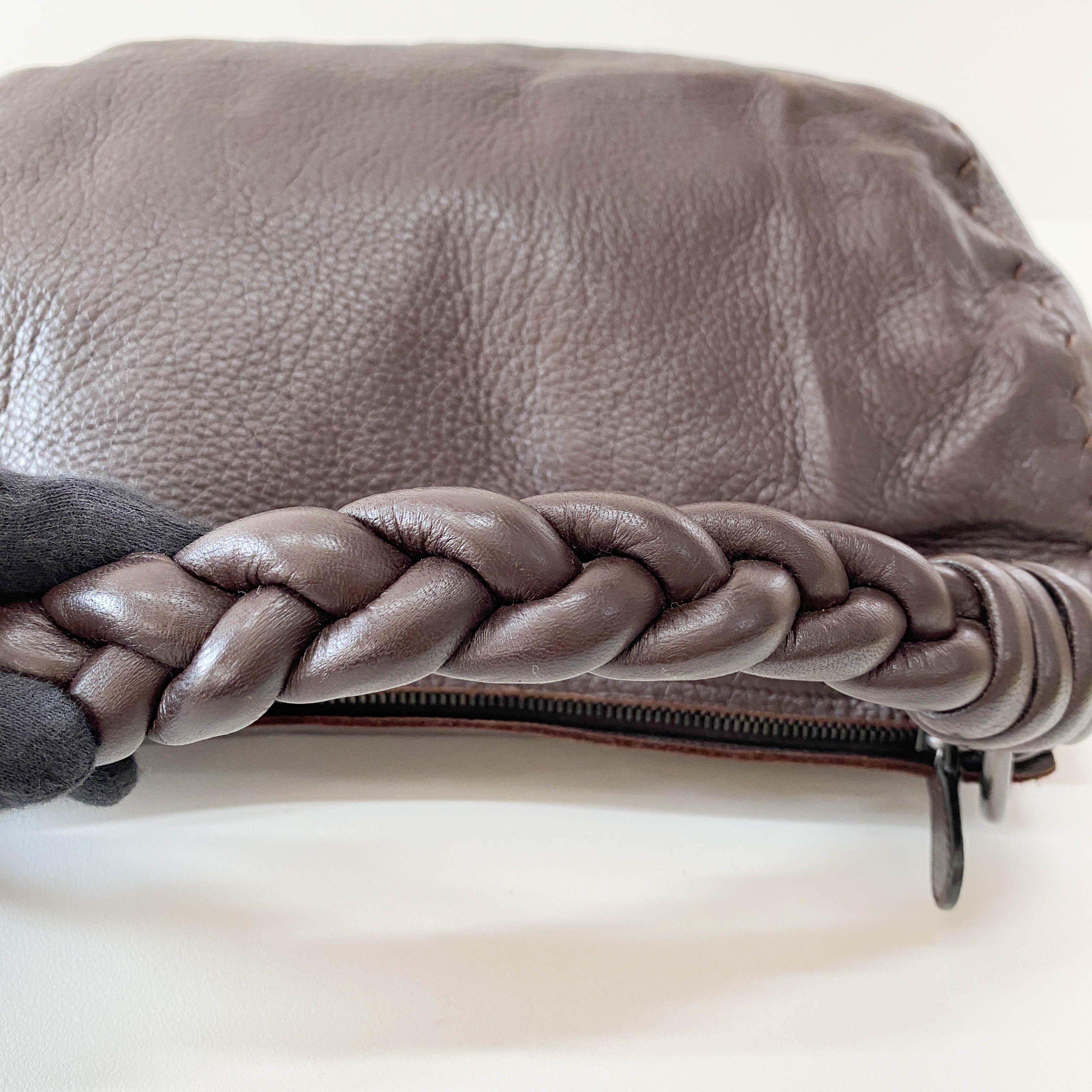 Vintage Brown Leather Shoulder Bag