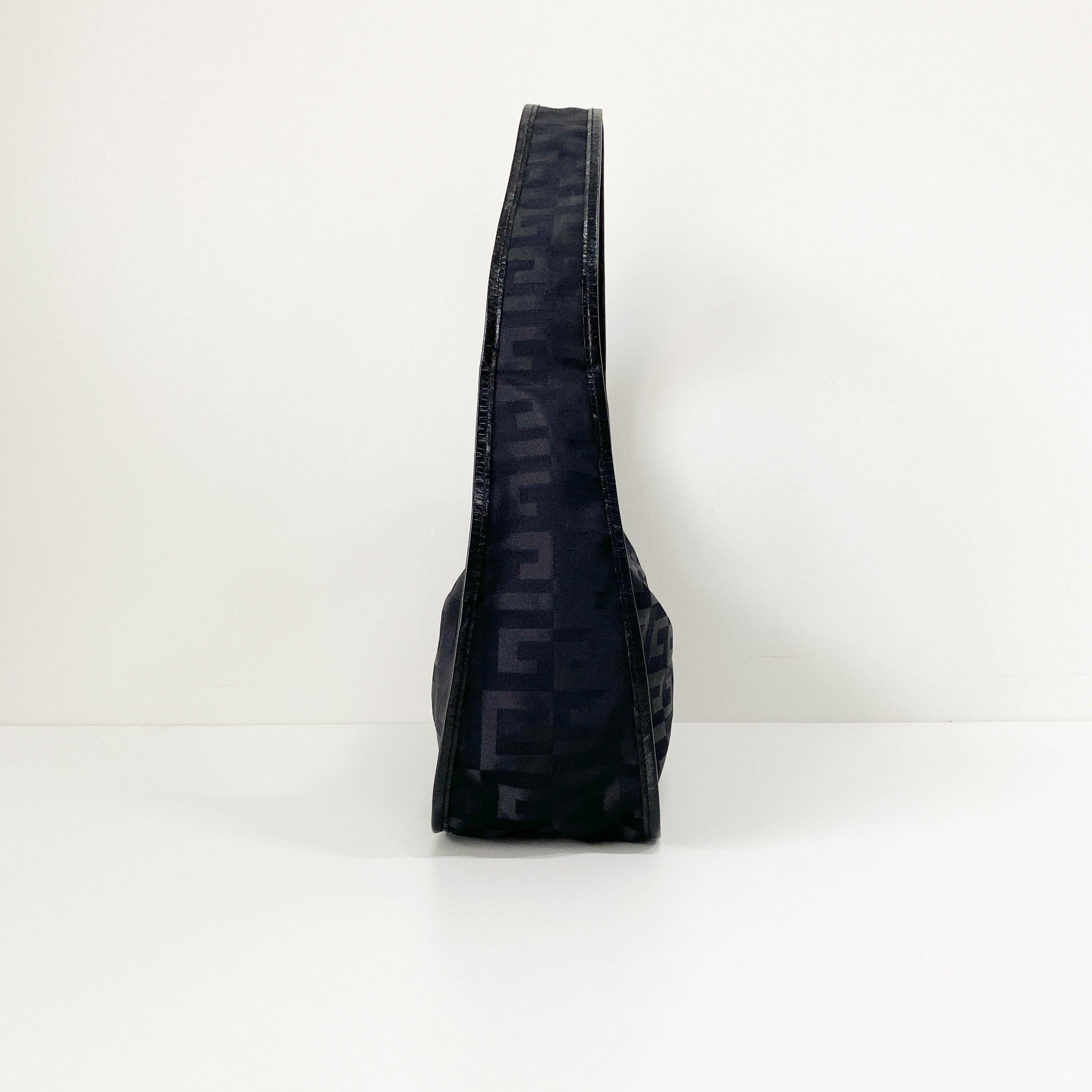 4G Black Nylon Shoulder Bag