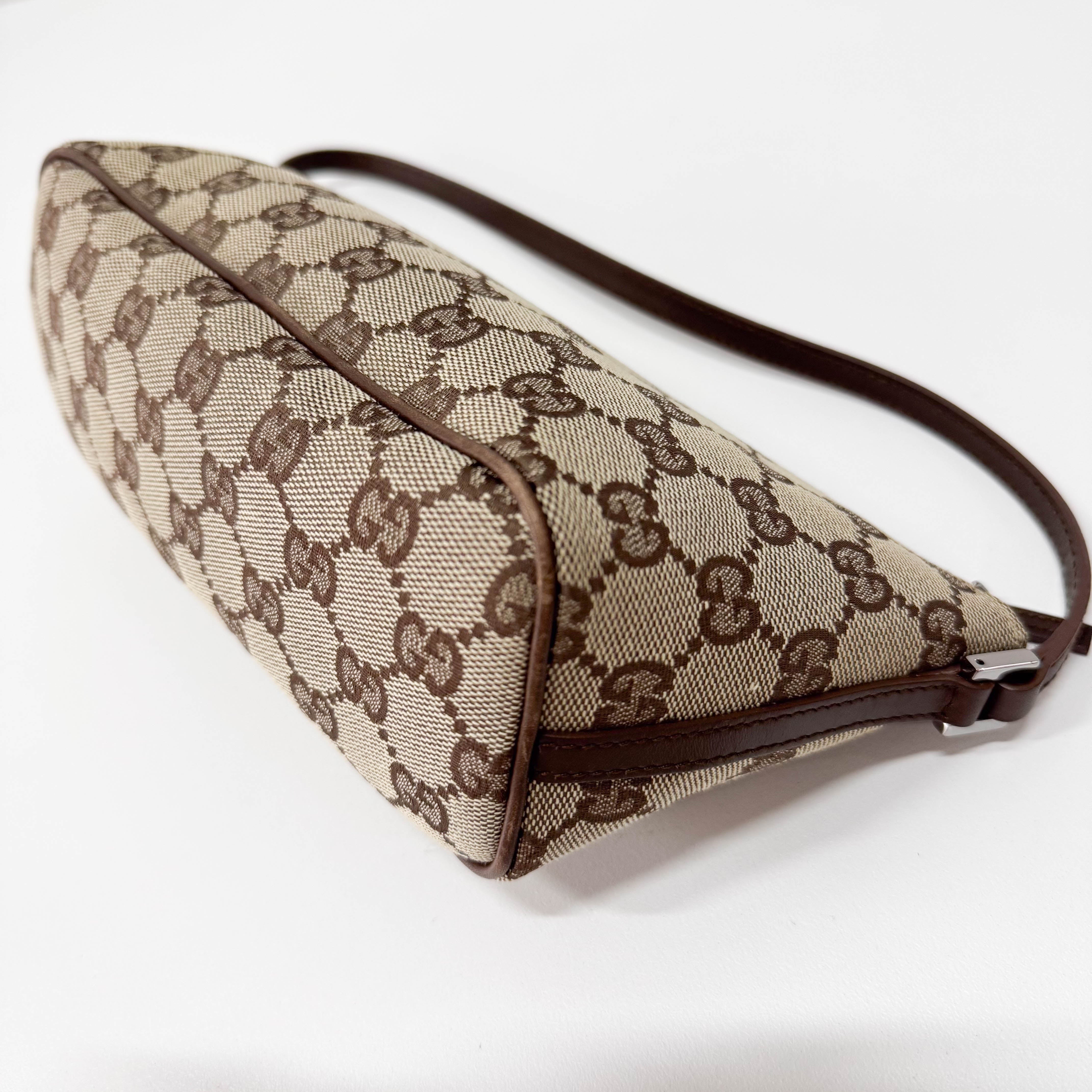 Boat GG Canvas Brown Pouch Shoulder Bag