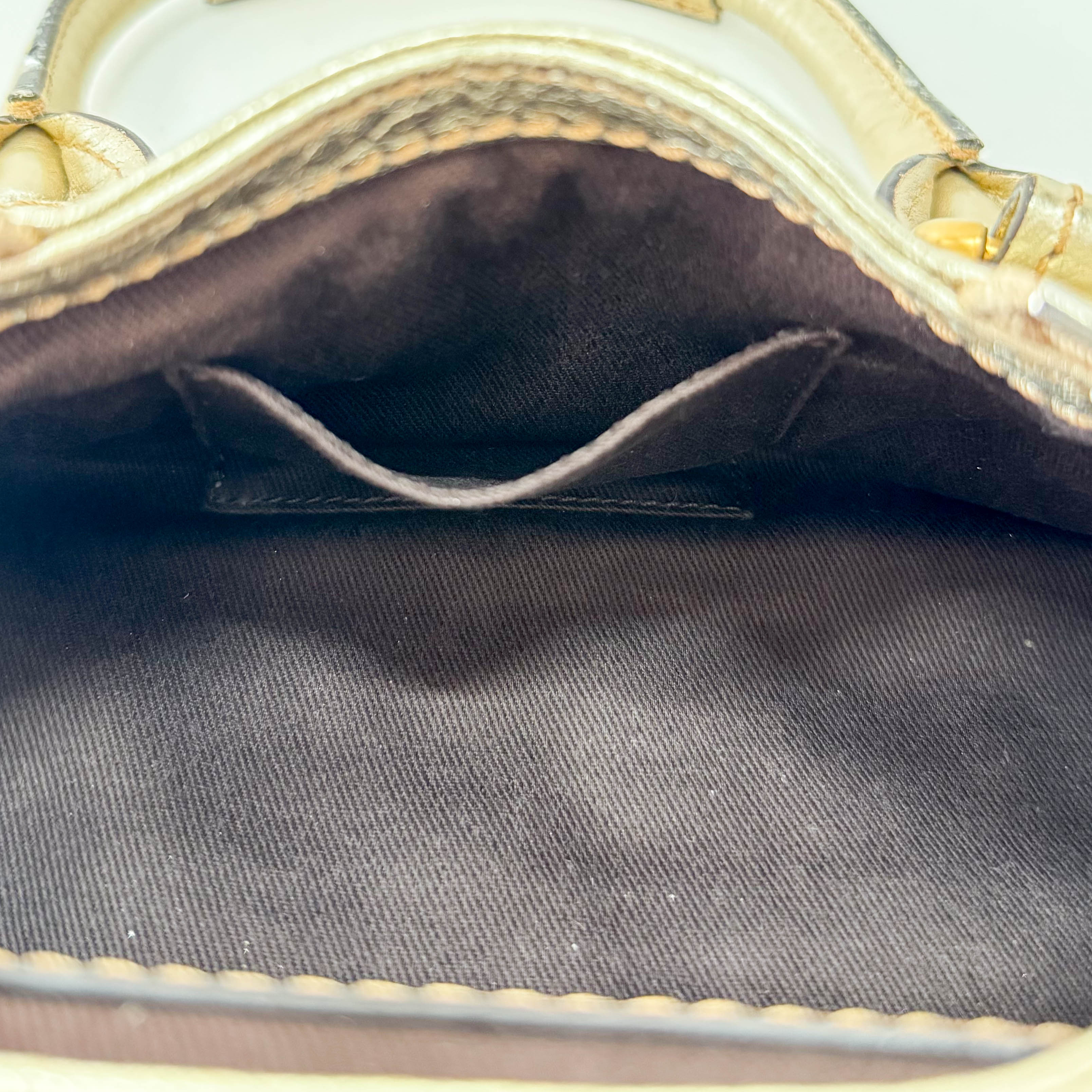 Mini Paddington Gold Leather Handbag