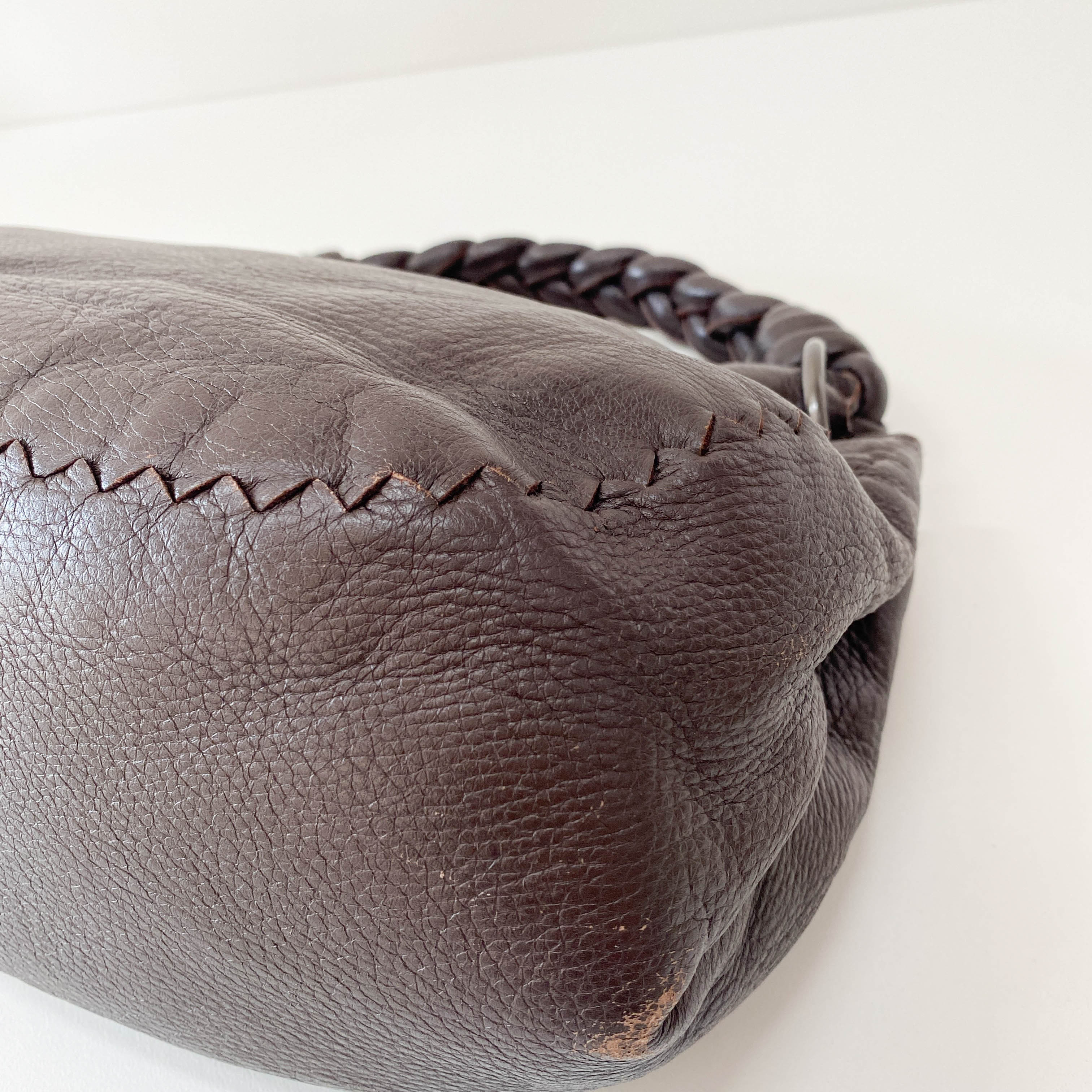 Vintage Brown Leather Shoulder Bag