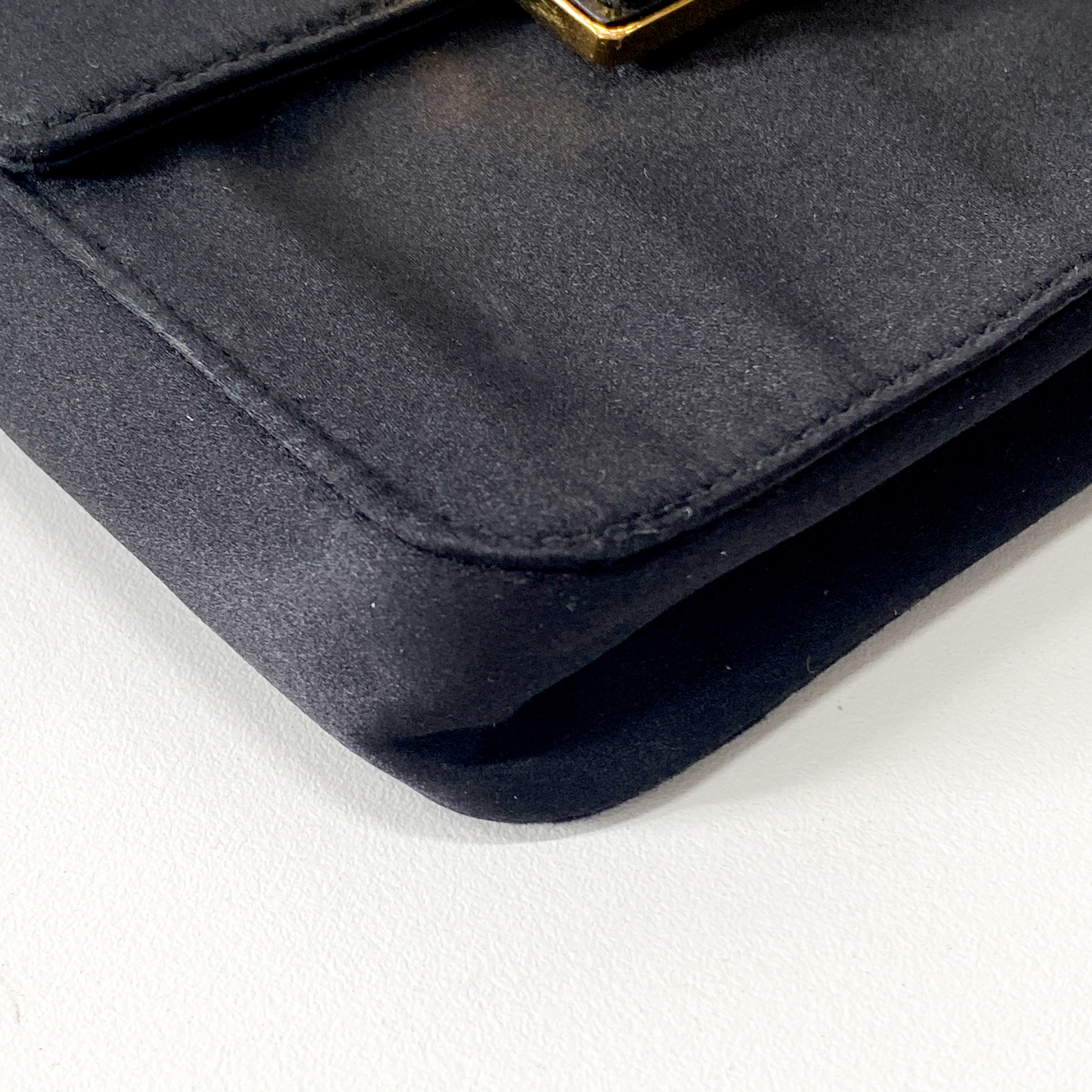 Black Bijoux in Satin Mini Bag