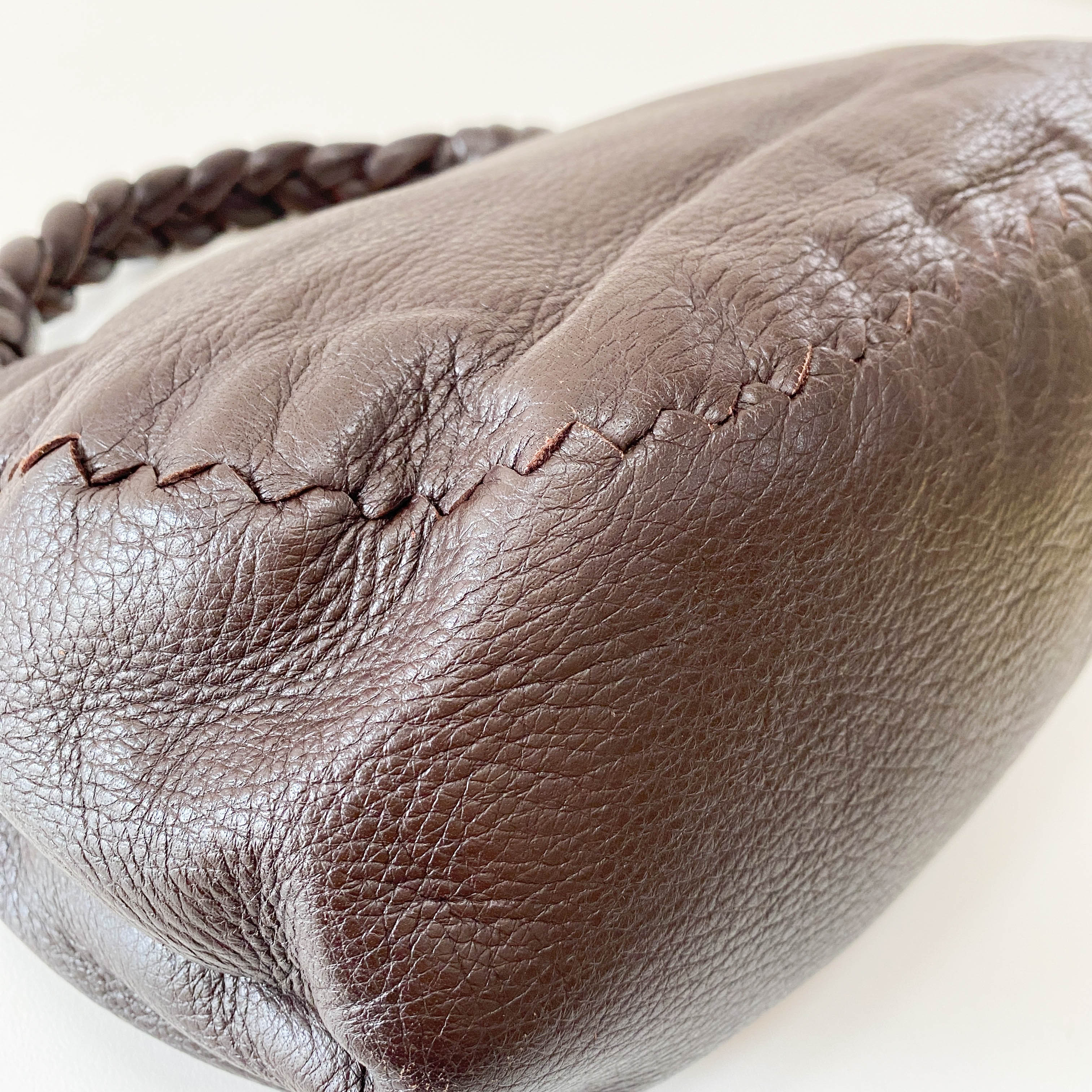 Vintage Brown Leather Shoulder Bag