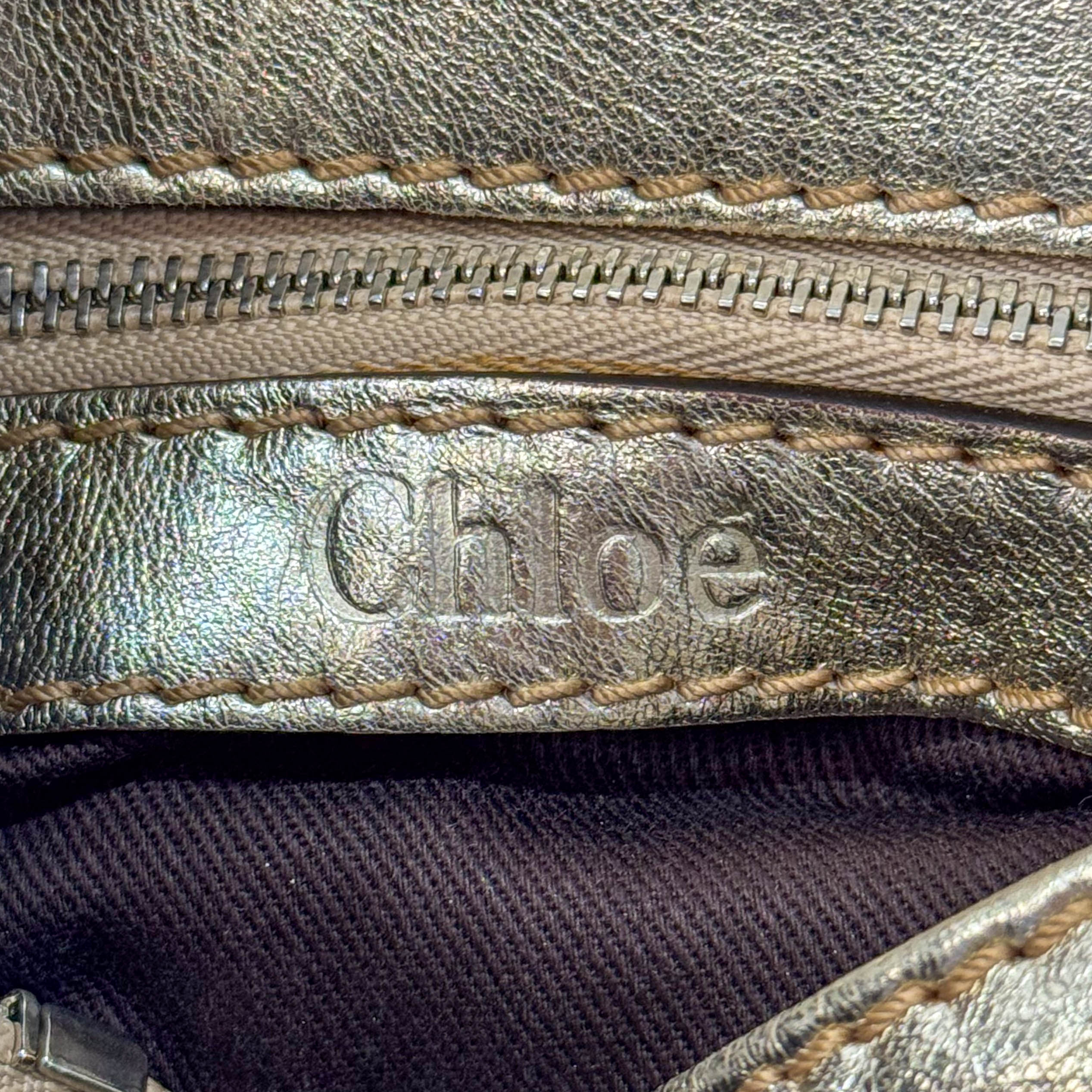 Mini Paddington Gold Leather Handbag