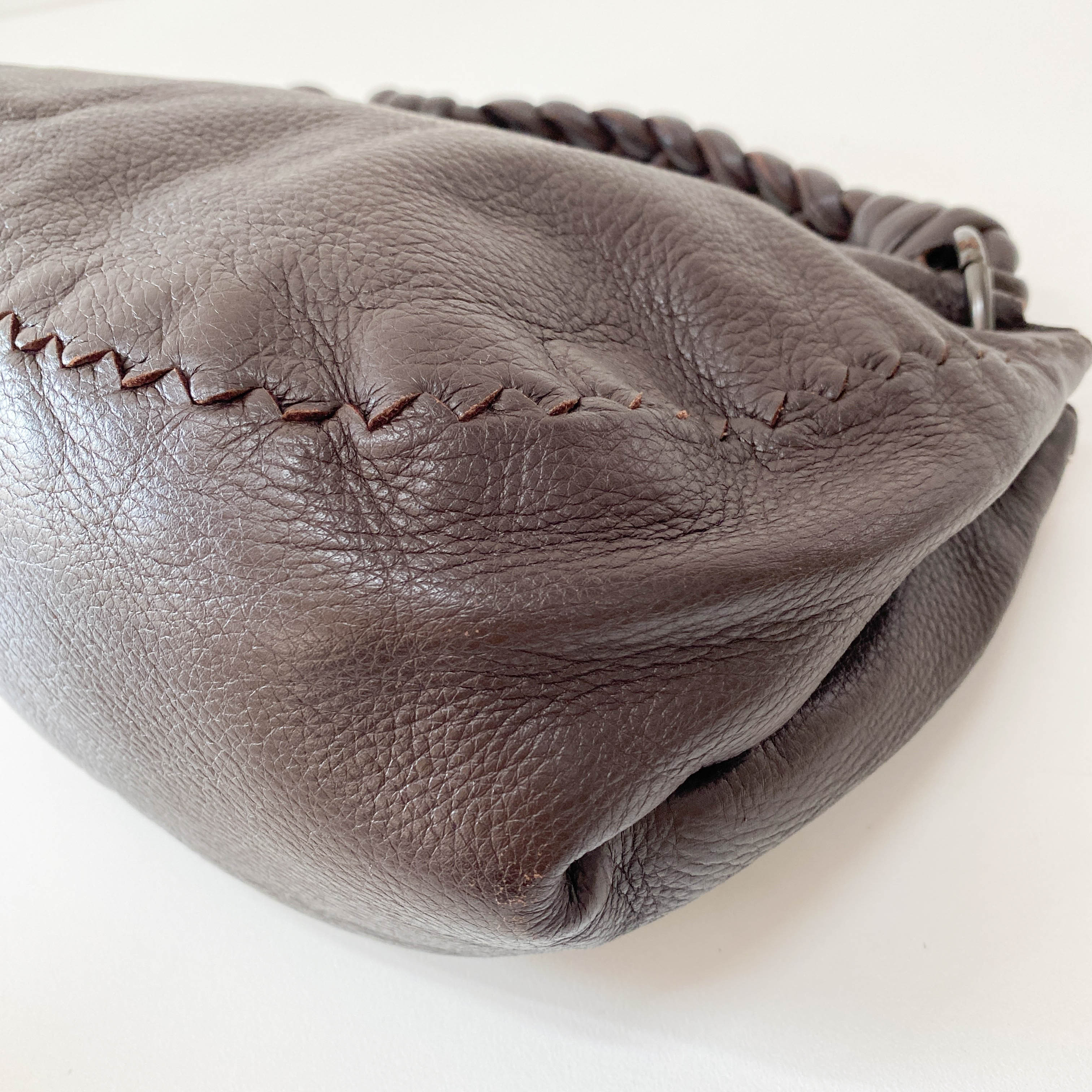 Vintage Brown Leather Shoulder Bag