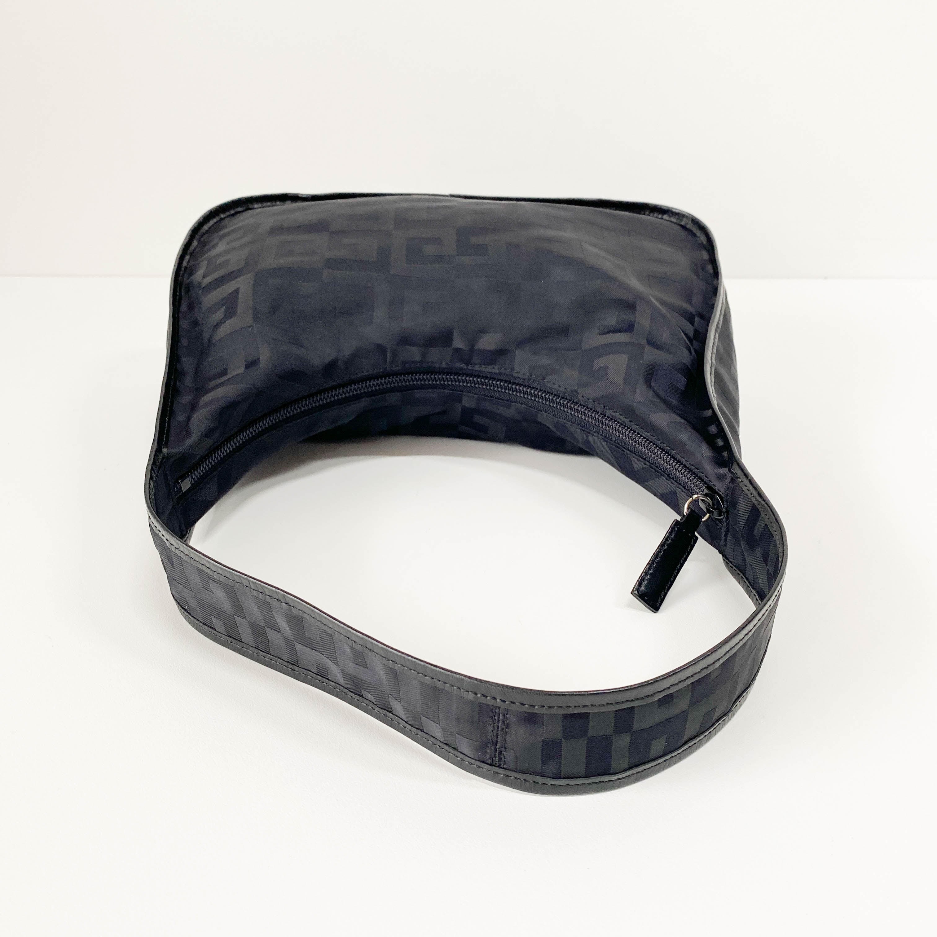 4G Black Nylon Shoulder Bag