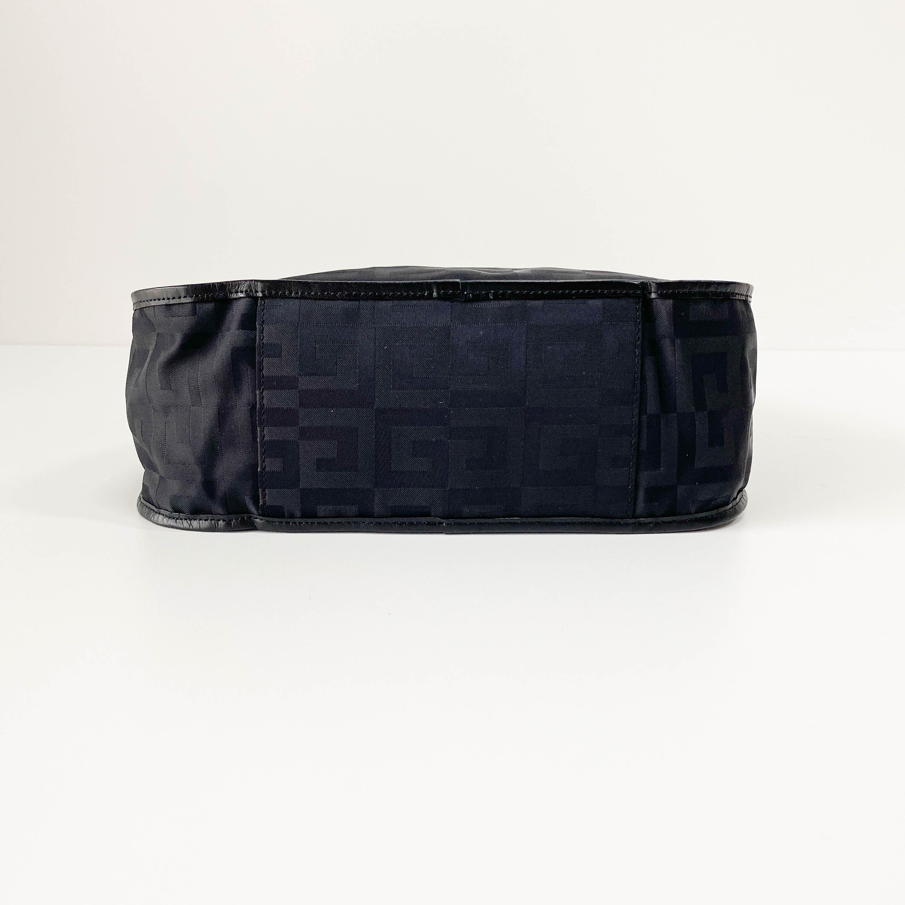 4G Black Nylon Shoulder Bag