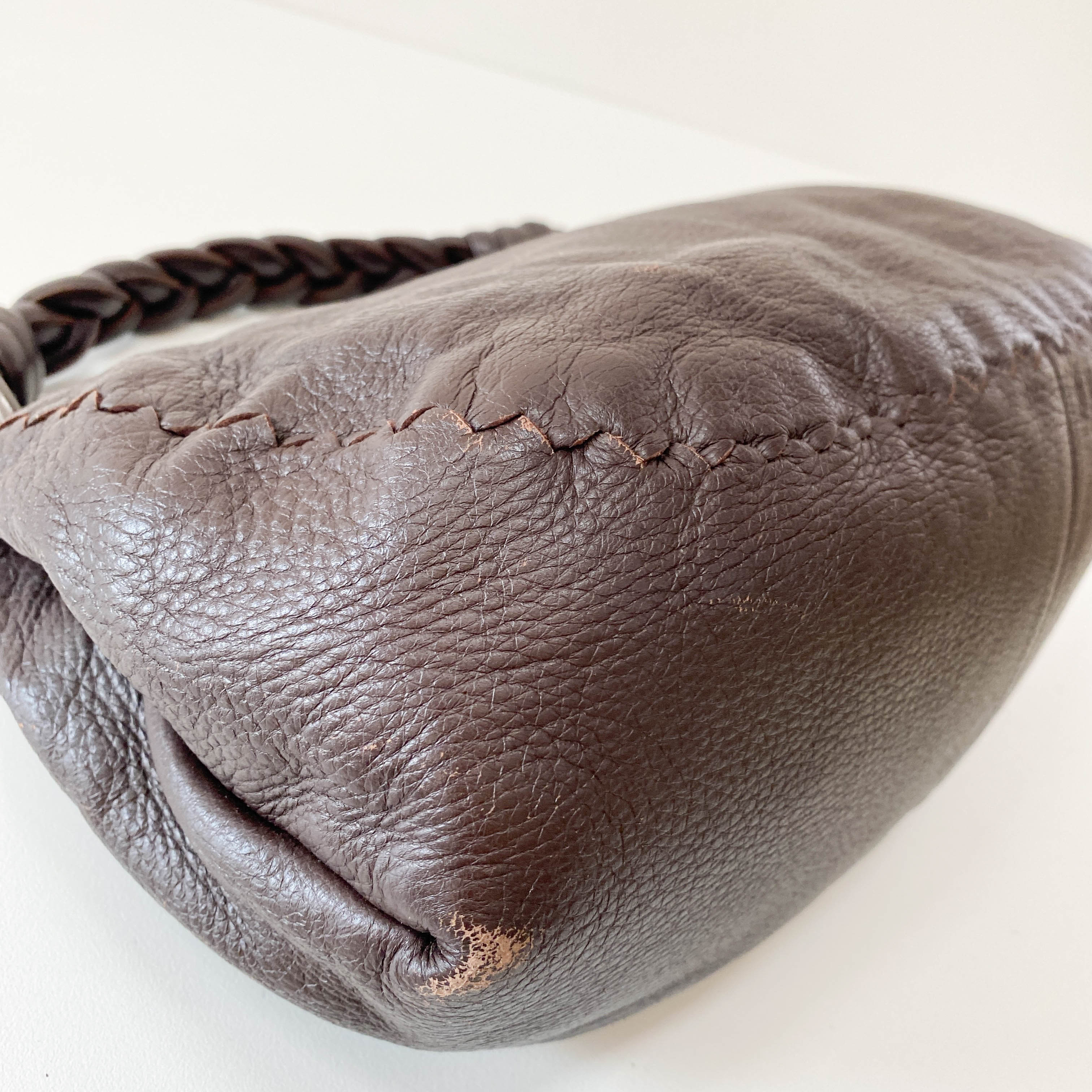 Vintage Brown Leather Shoulder Bag