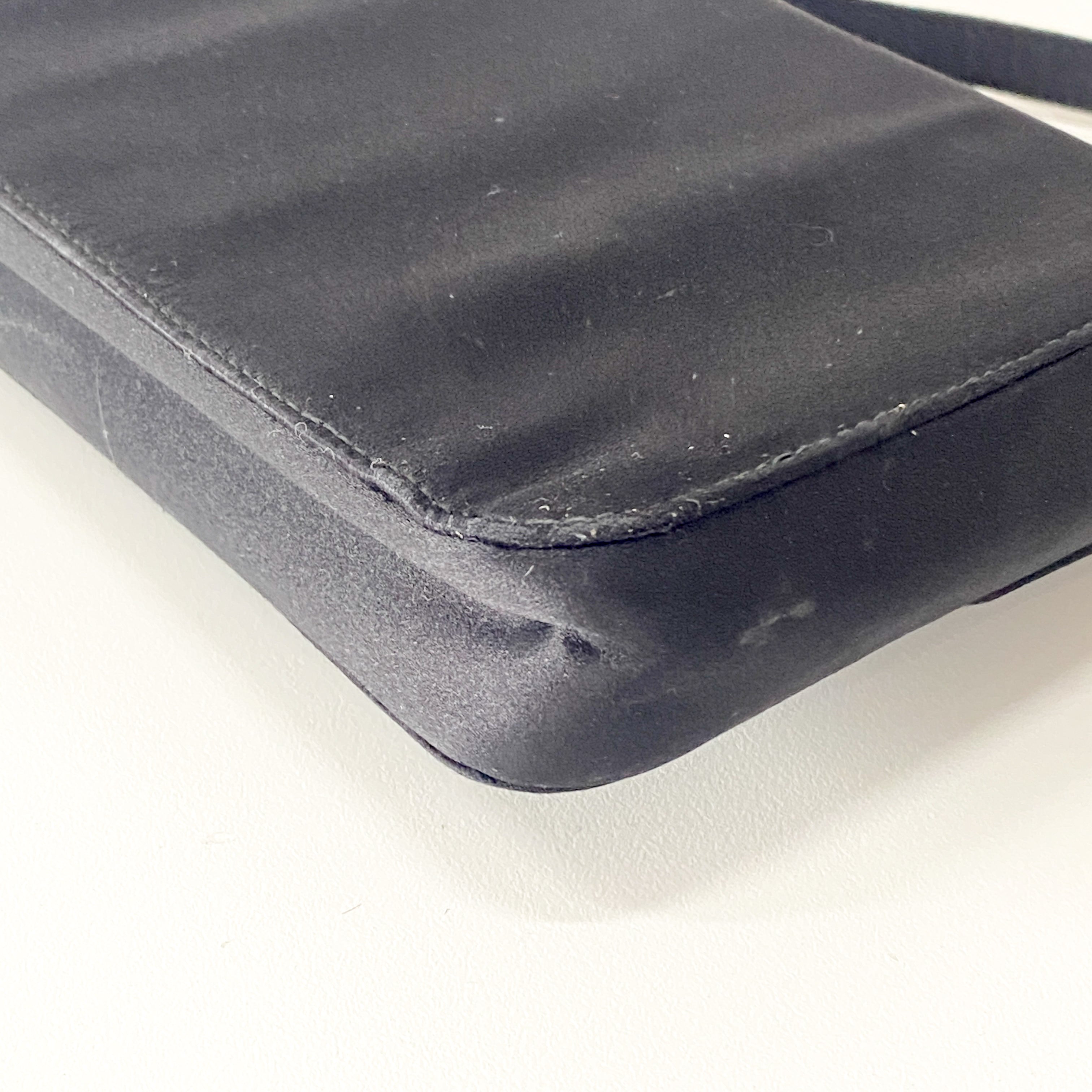 Black Bijoux in Satin Mini Bag