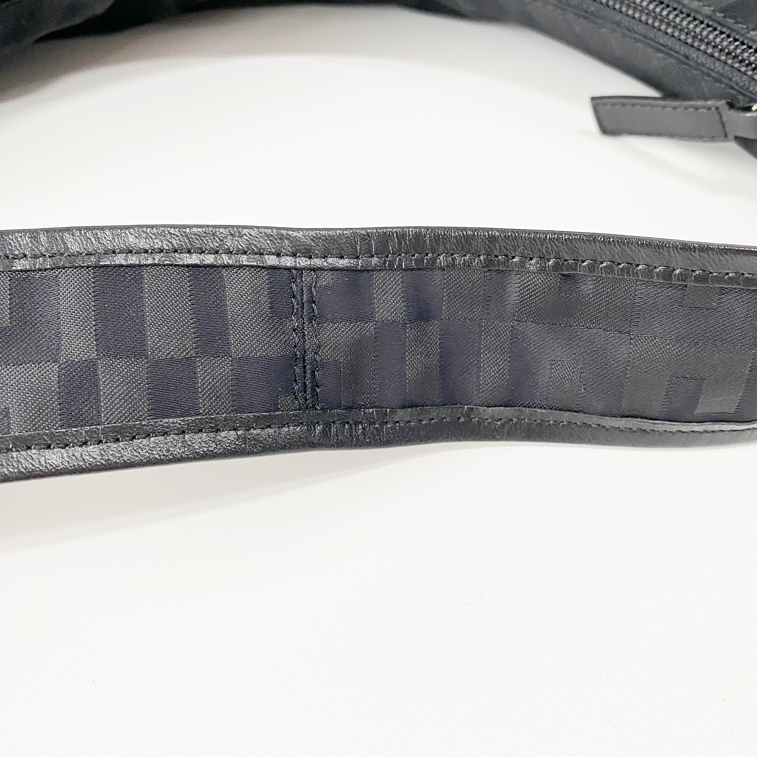 4G Black Nylon Shoulder Bag