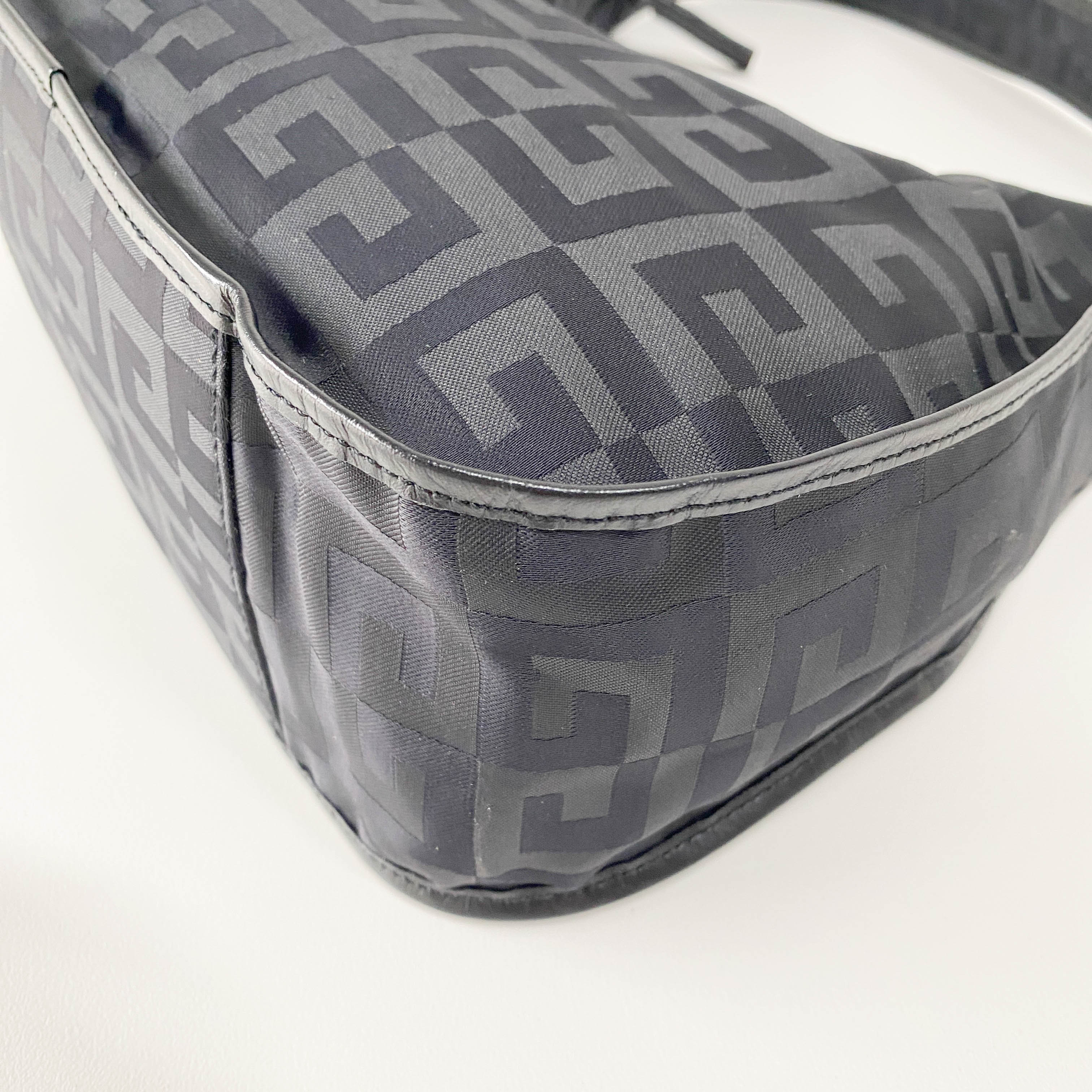 4G Black Nylon Shoulder Bag