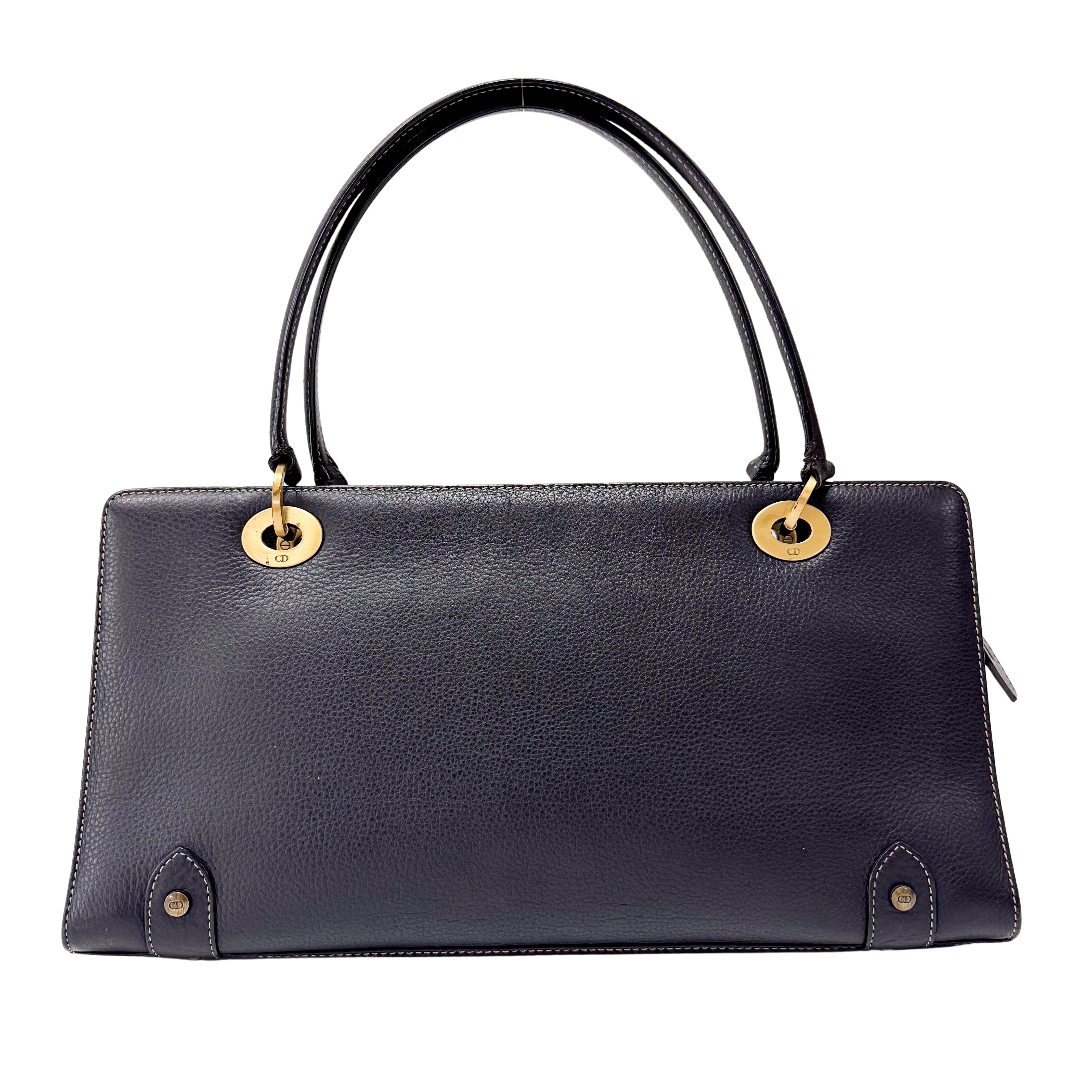 Archive Black Leather Charms Shoulder Bag