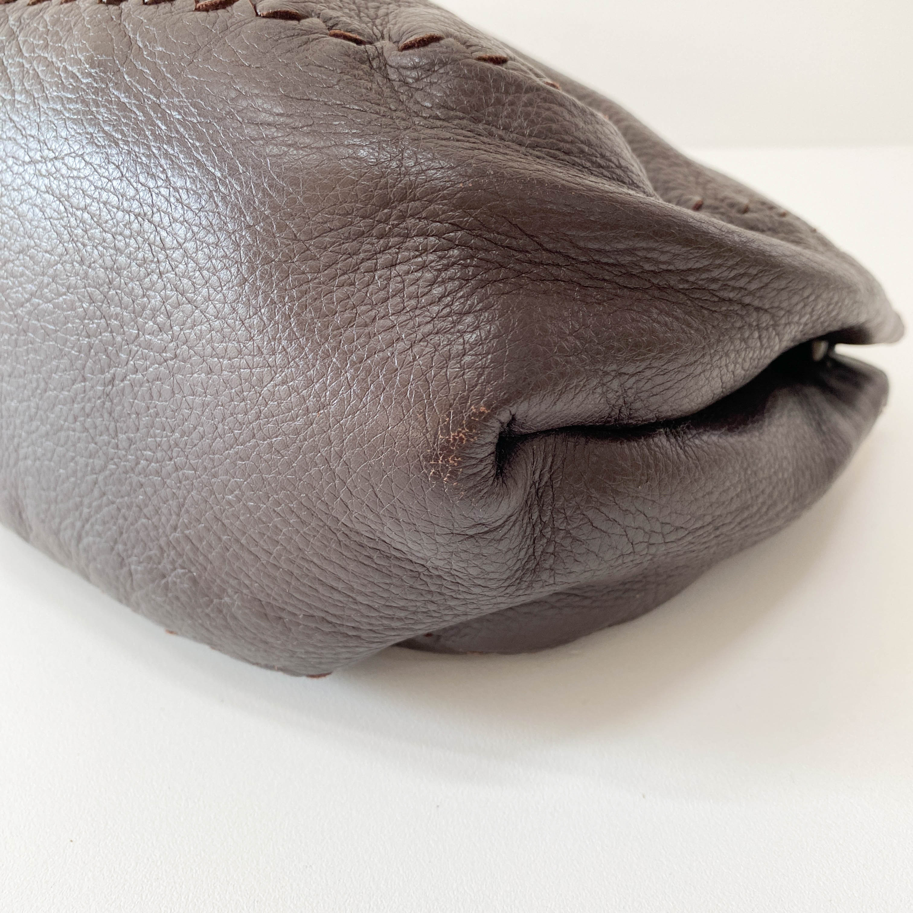 Vintage Brown Leather Shoulder Bag