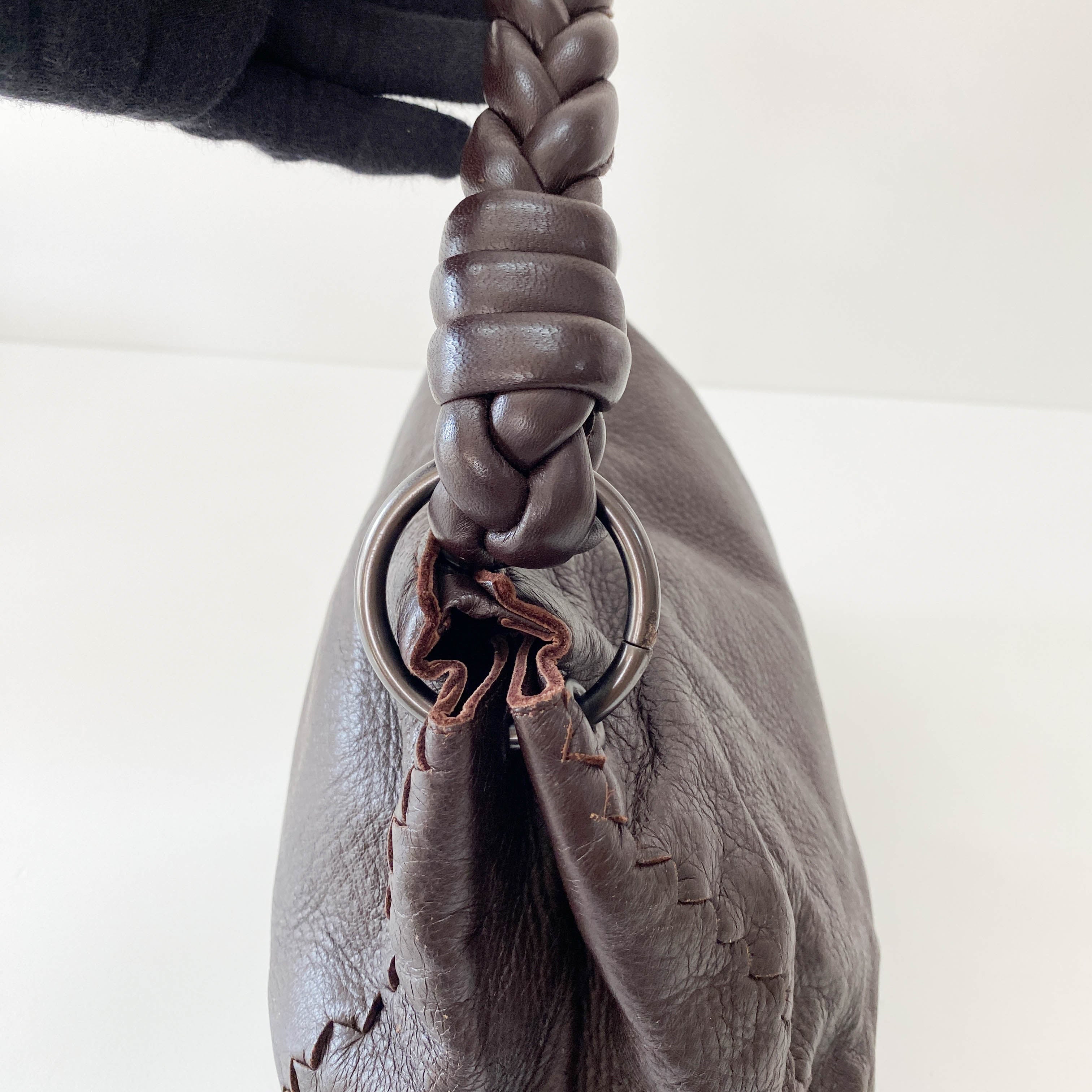 Vintage Brown Leather Shoulder Bag