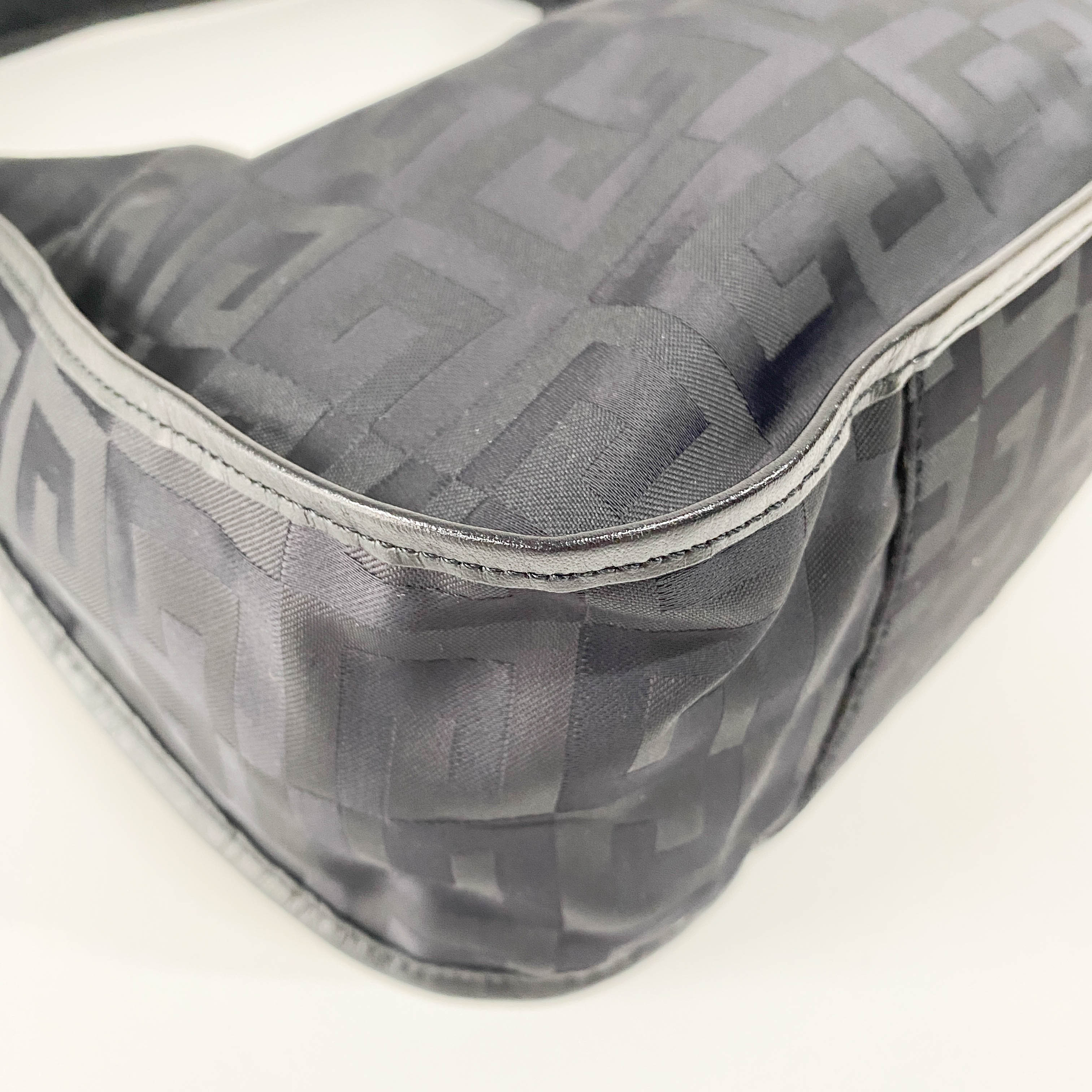 4G Black Nylon Shoulder Bag