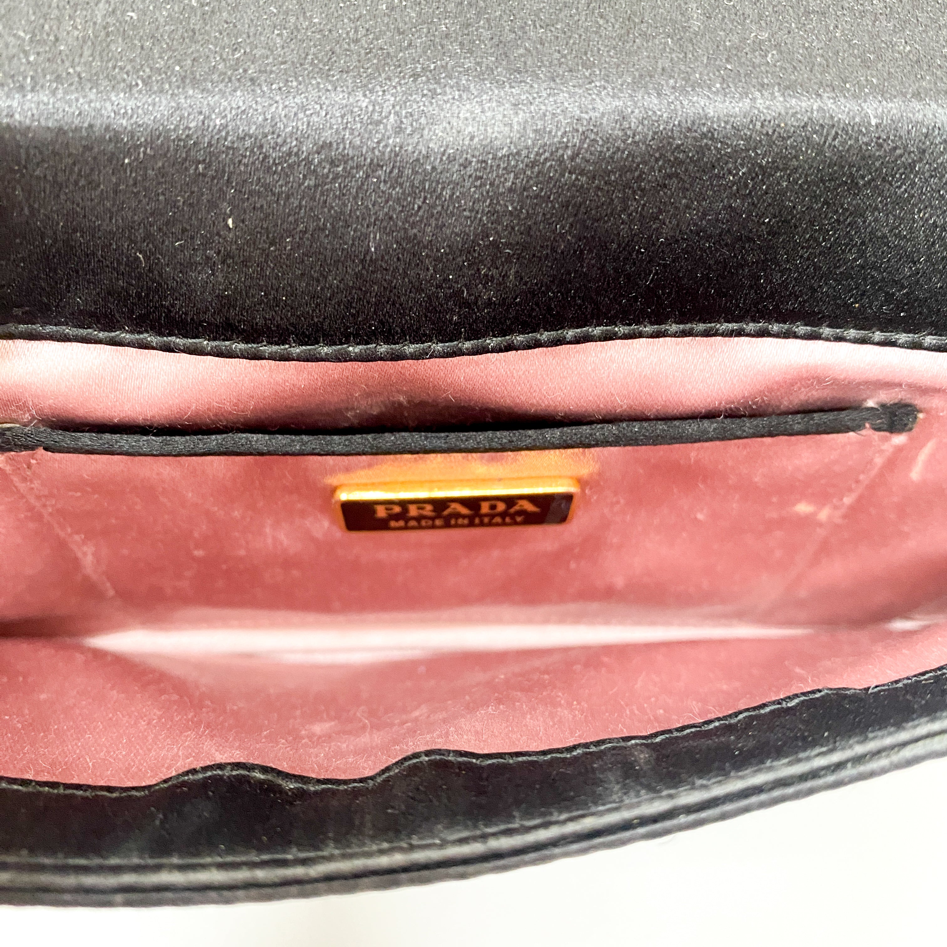 Black Bijoux in Satin Mini Bag