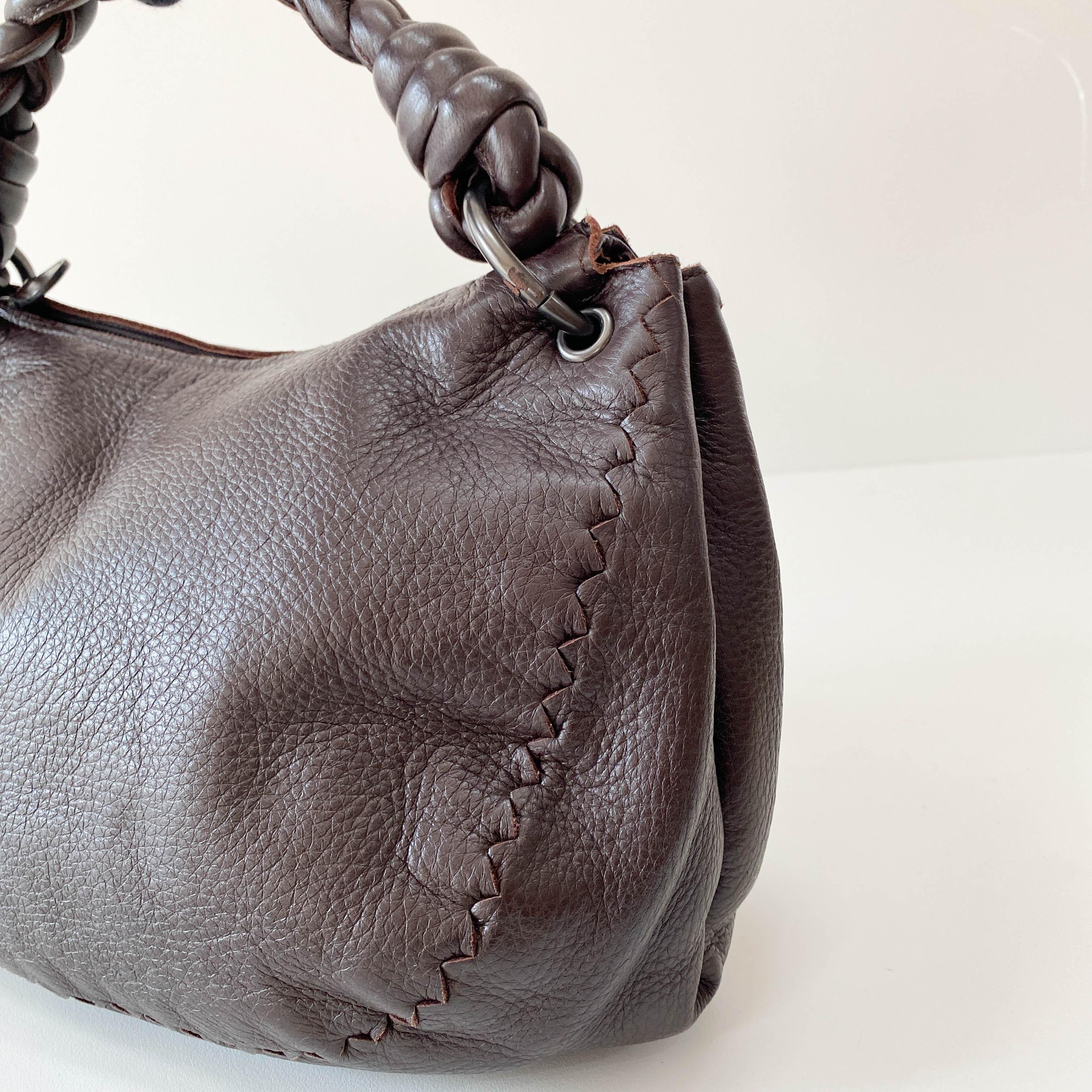 Vintage Brown Leather Shoulder Bag