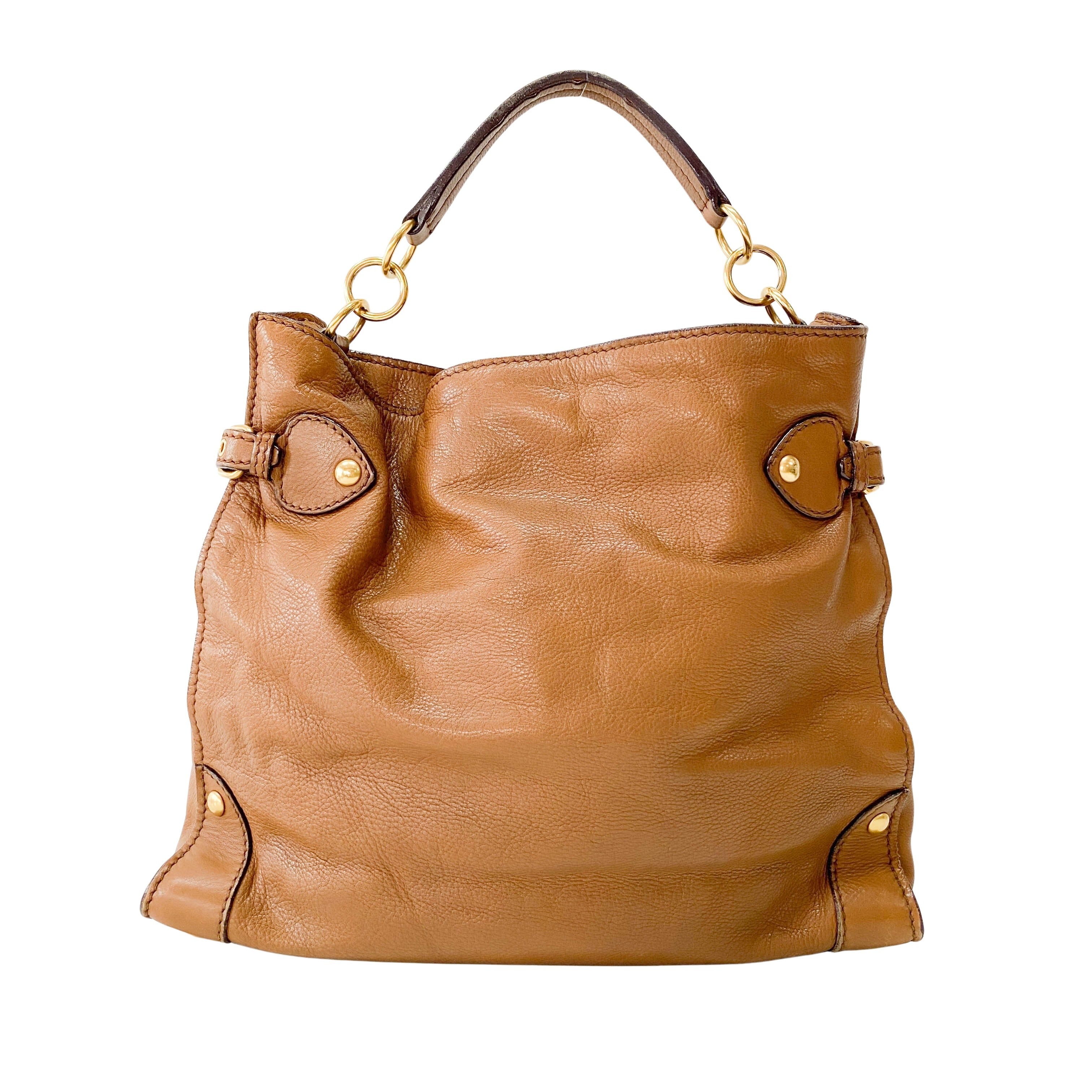 Vintage Brown Leather Shoulder Bag