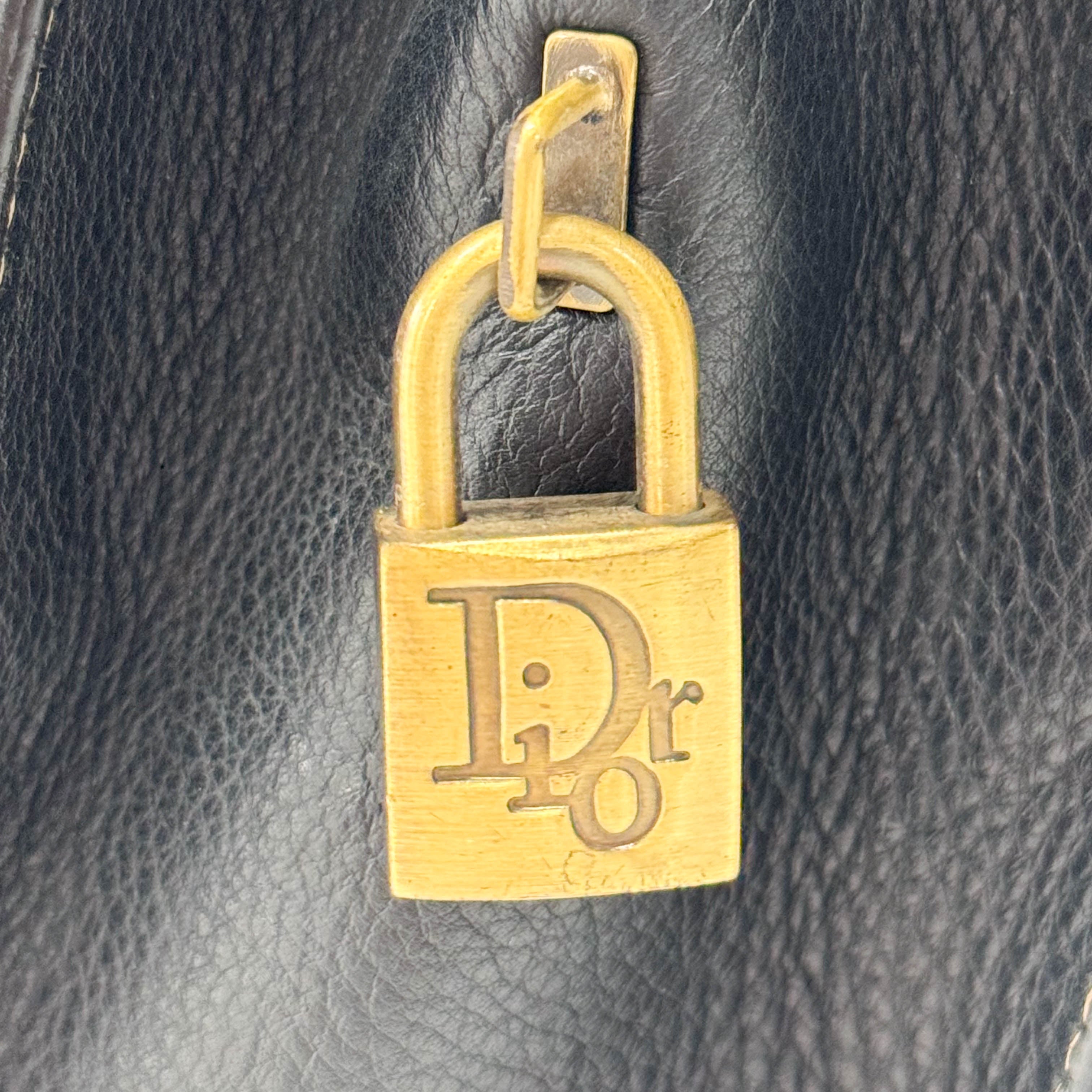 Archive Black Leather Charms Shoulder Bag