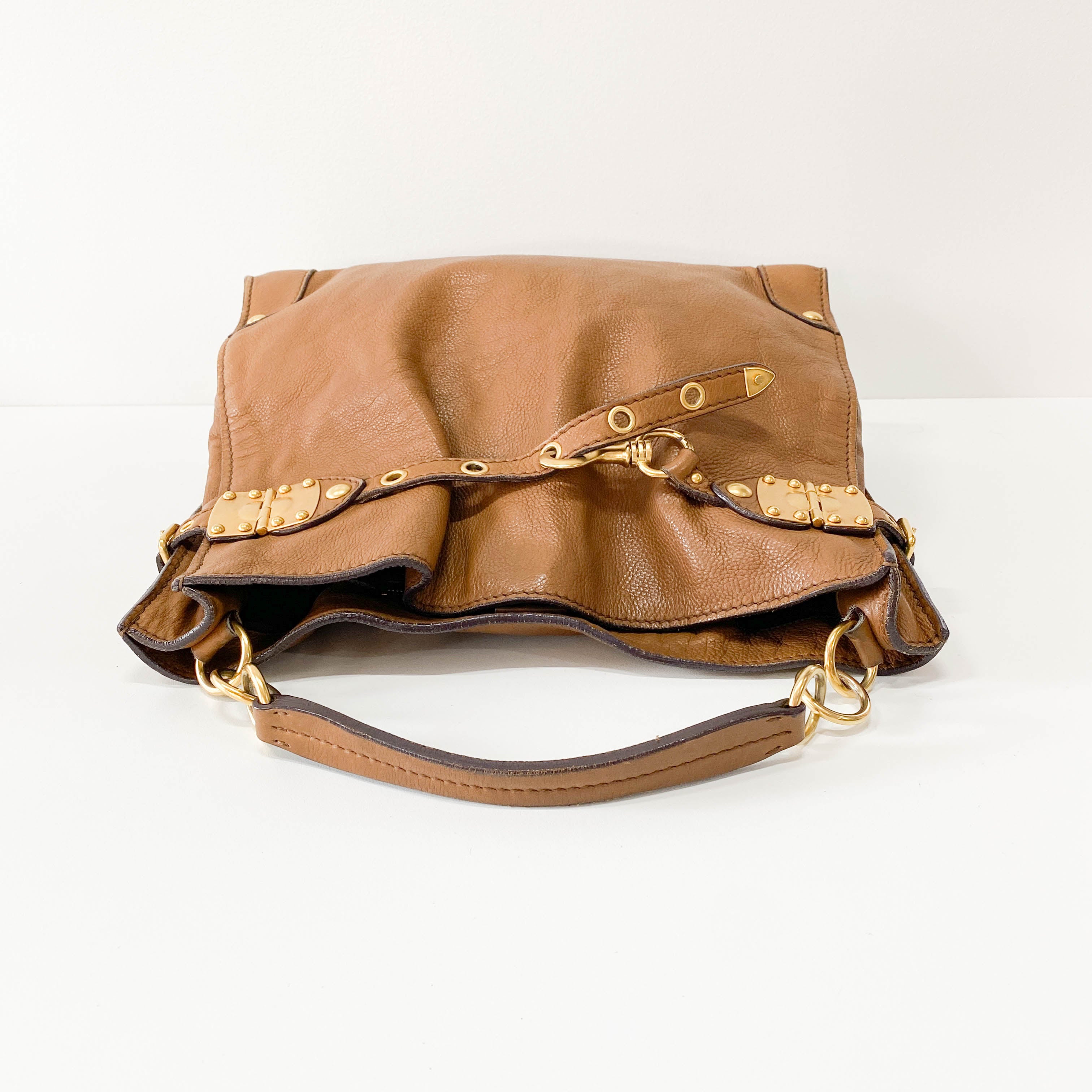 Vintage Brown Leather Shoulder Bag