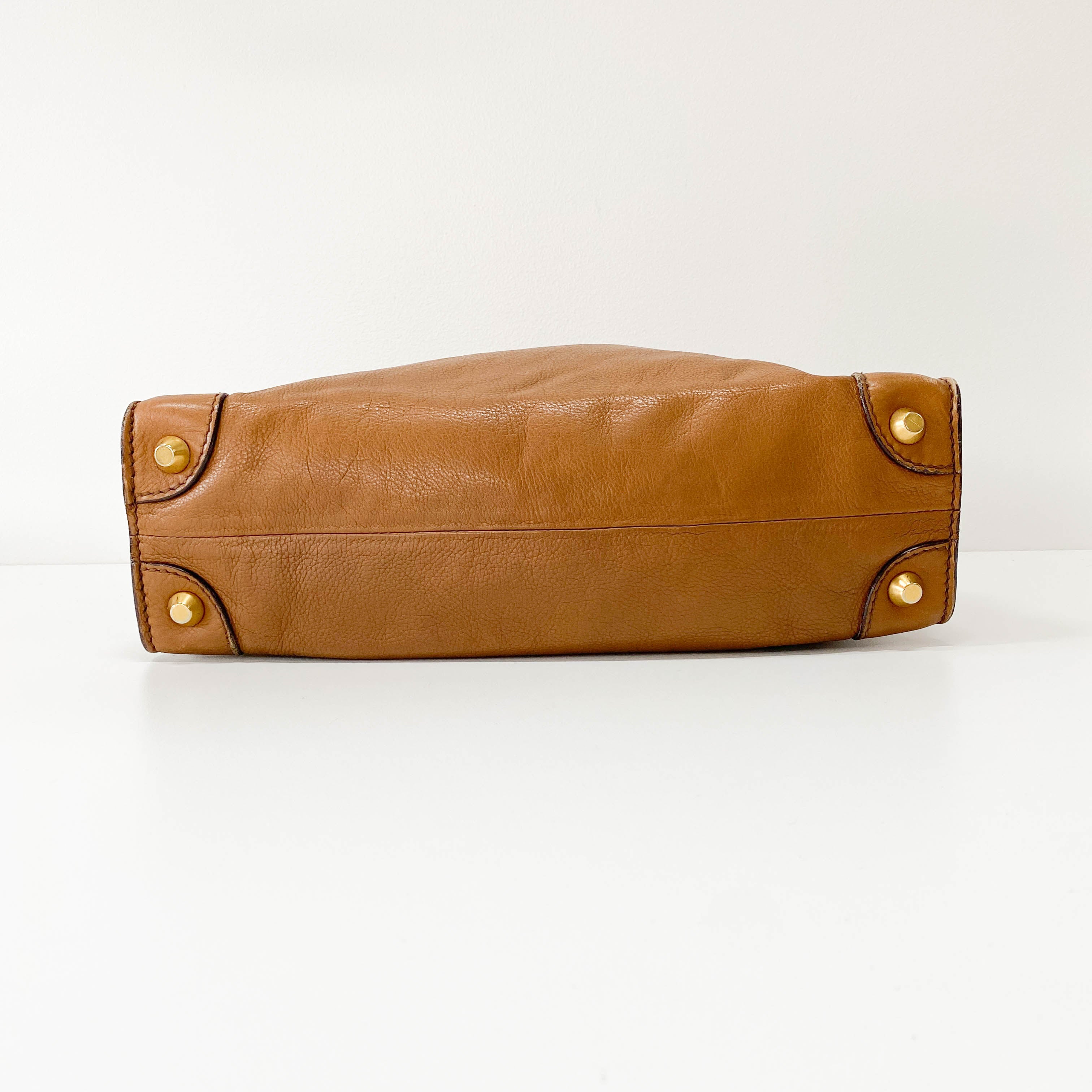 Vintage Brown Leather Shoulder Bag