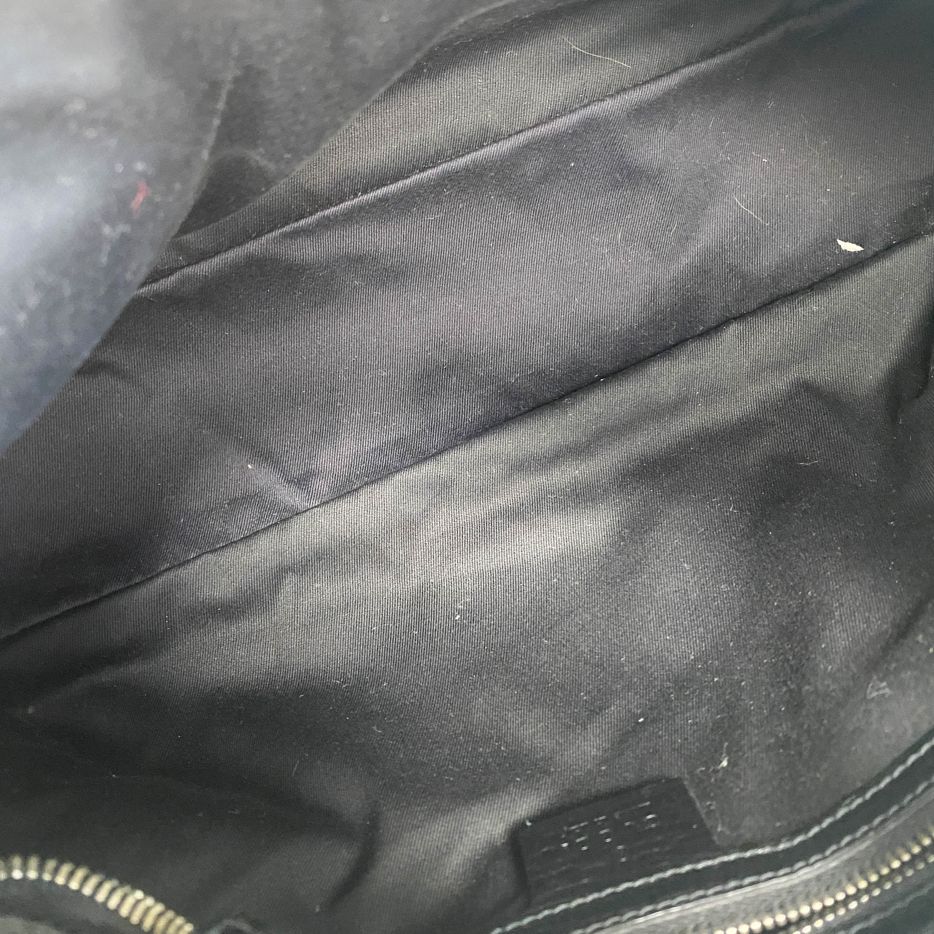 GG Canvas Hobo Black Horsebit Shoulder Bag