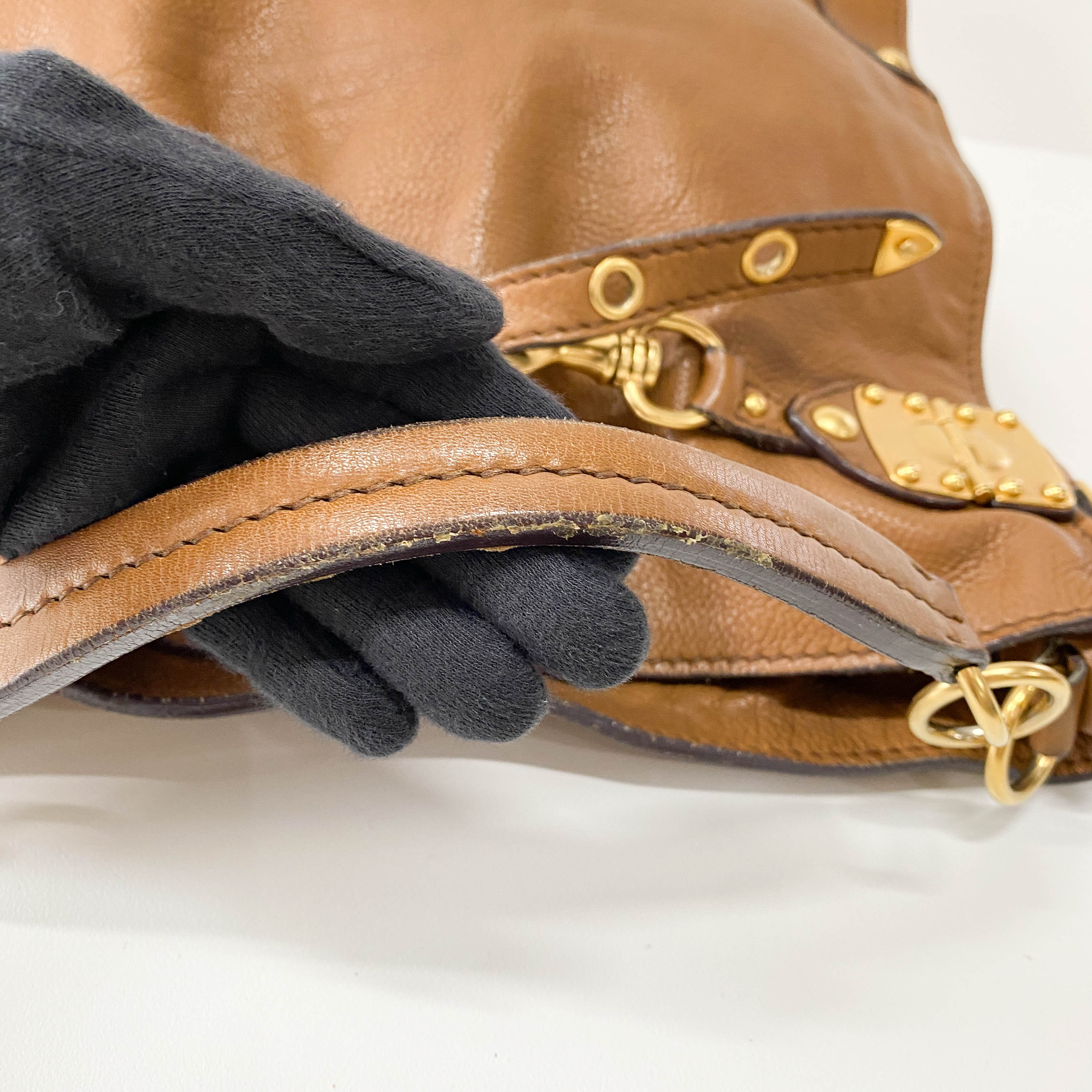 Vintage Brown Leather Shoulder Bag