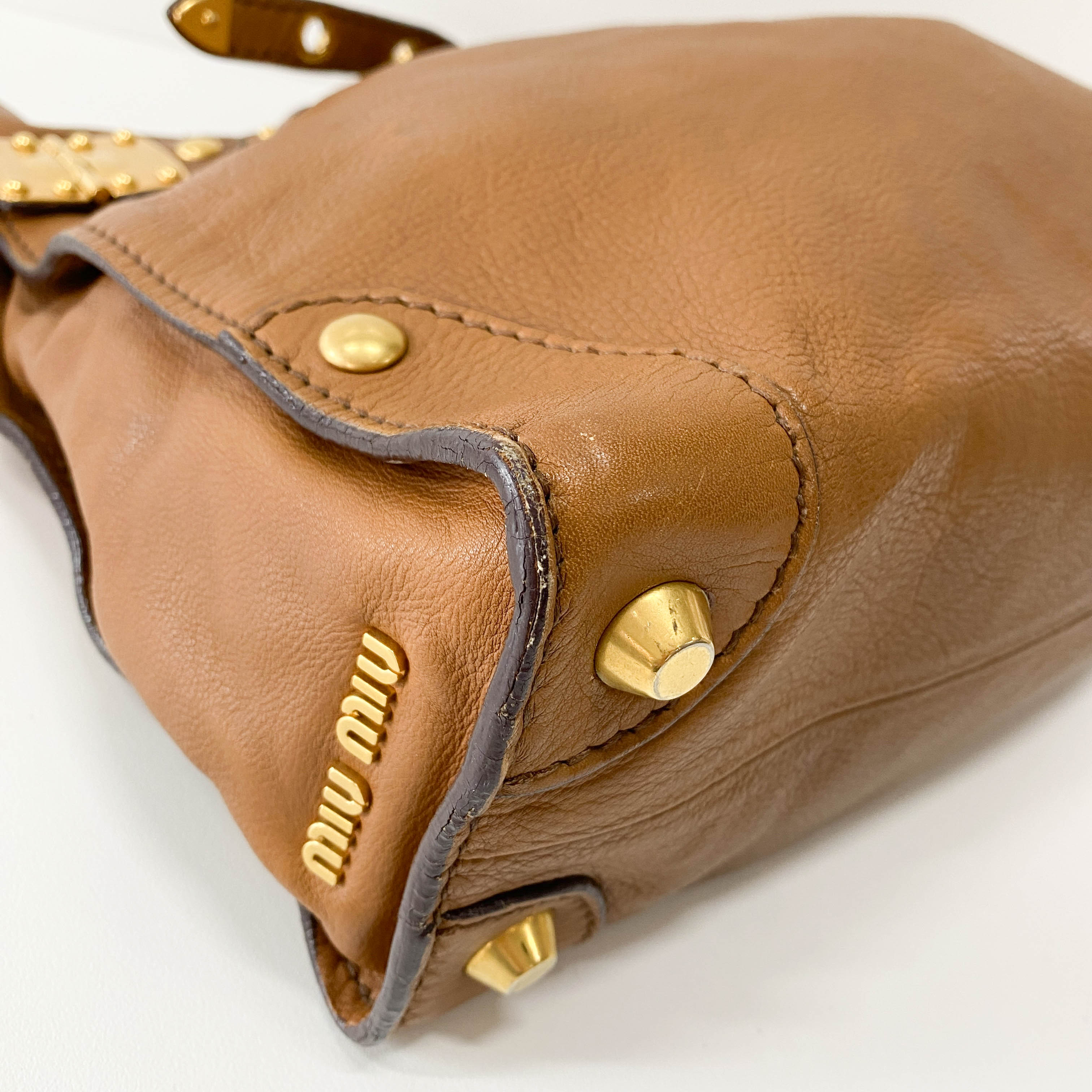 Vintage Brown Leather Shoulder Bag