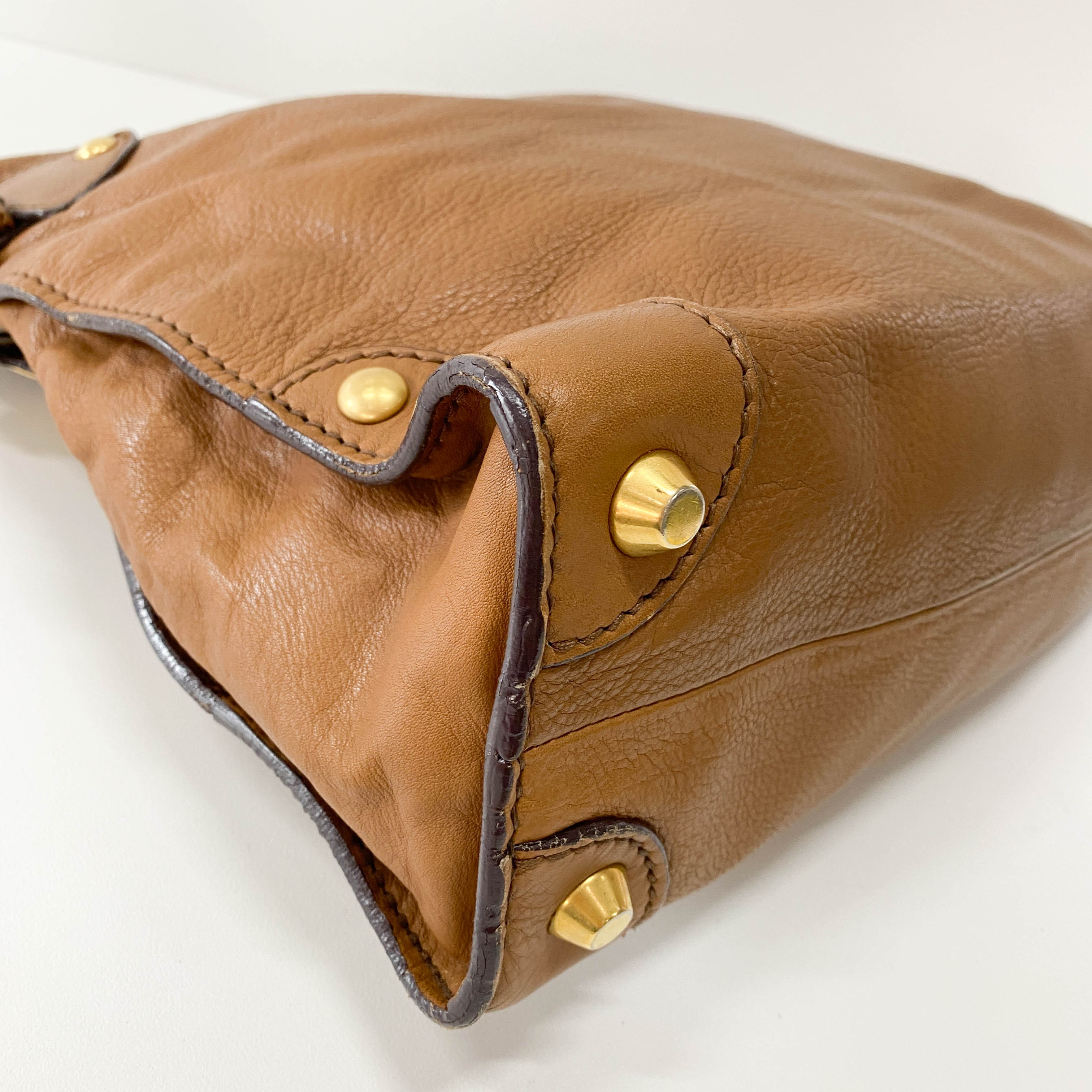 Vintage Brown Leather Shoulder Bag