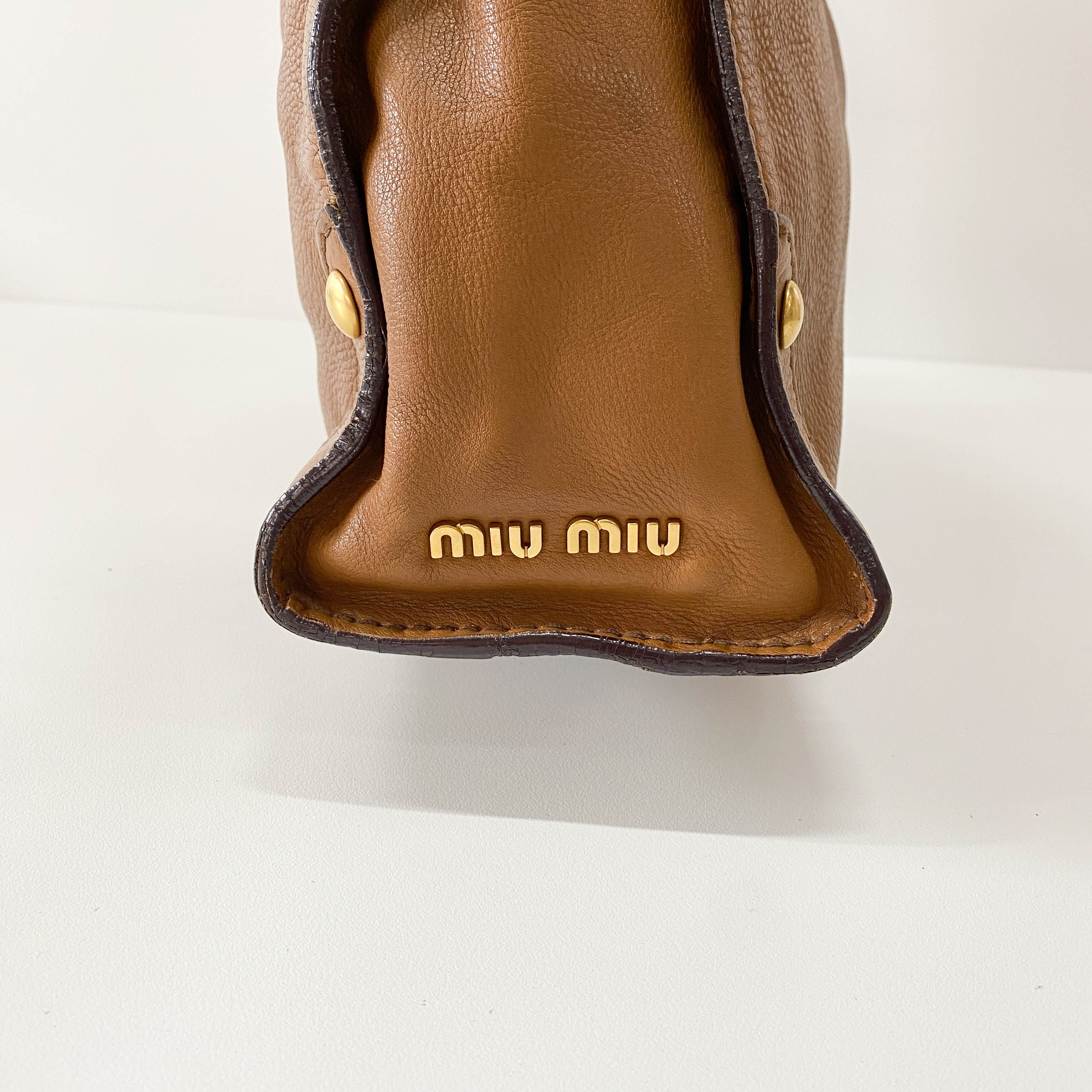 Vintage Brown Leather Shoulder Bag