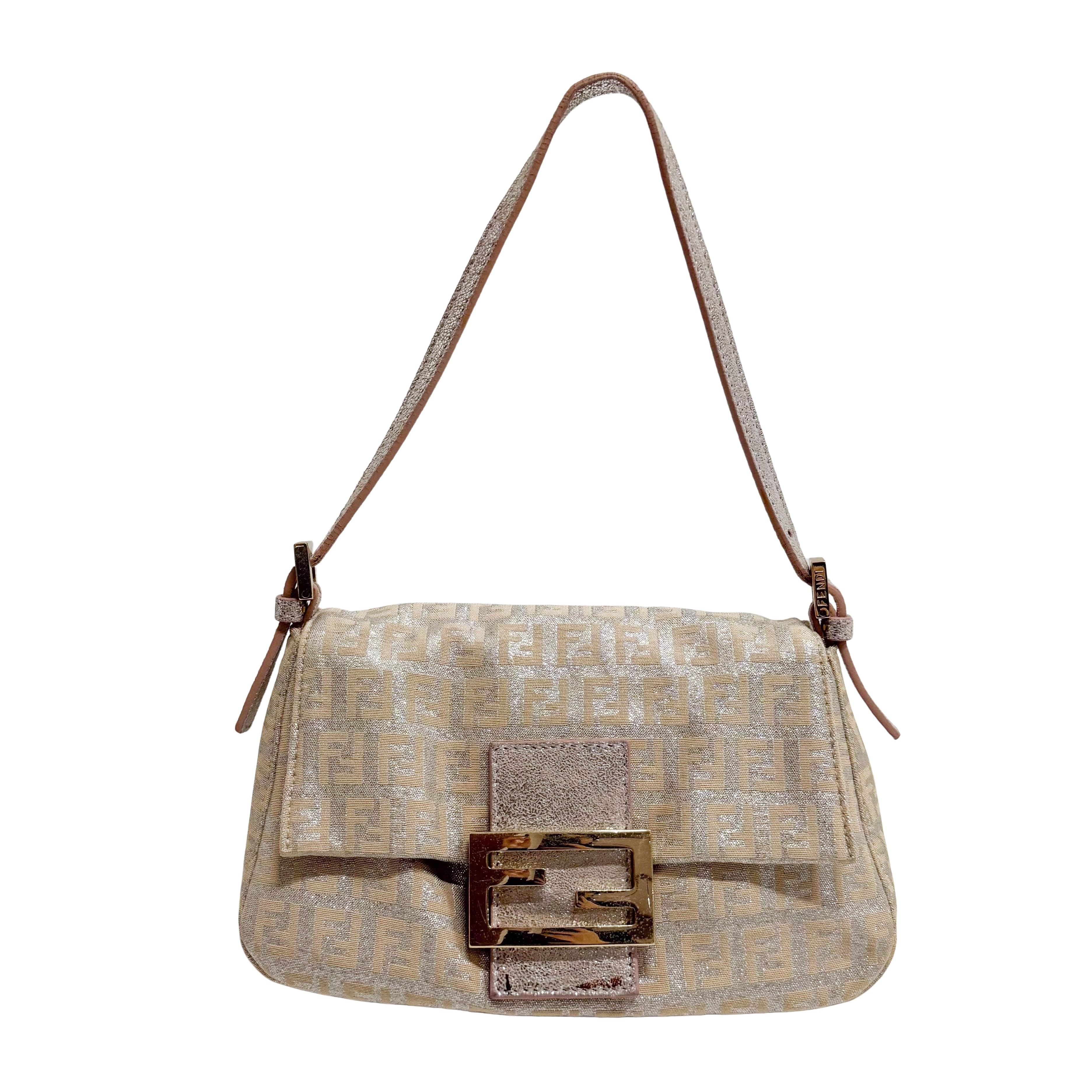 Zucchino Mini Mamma Baguette Pink Canvas Shoulder Bag