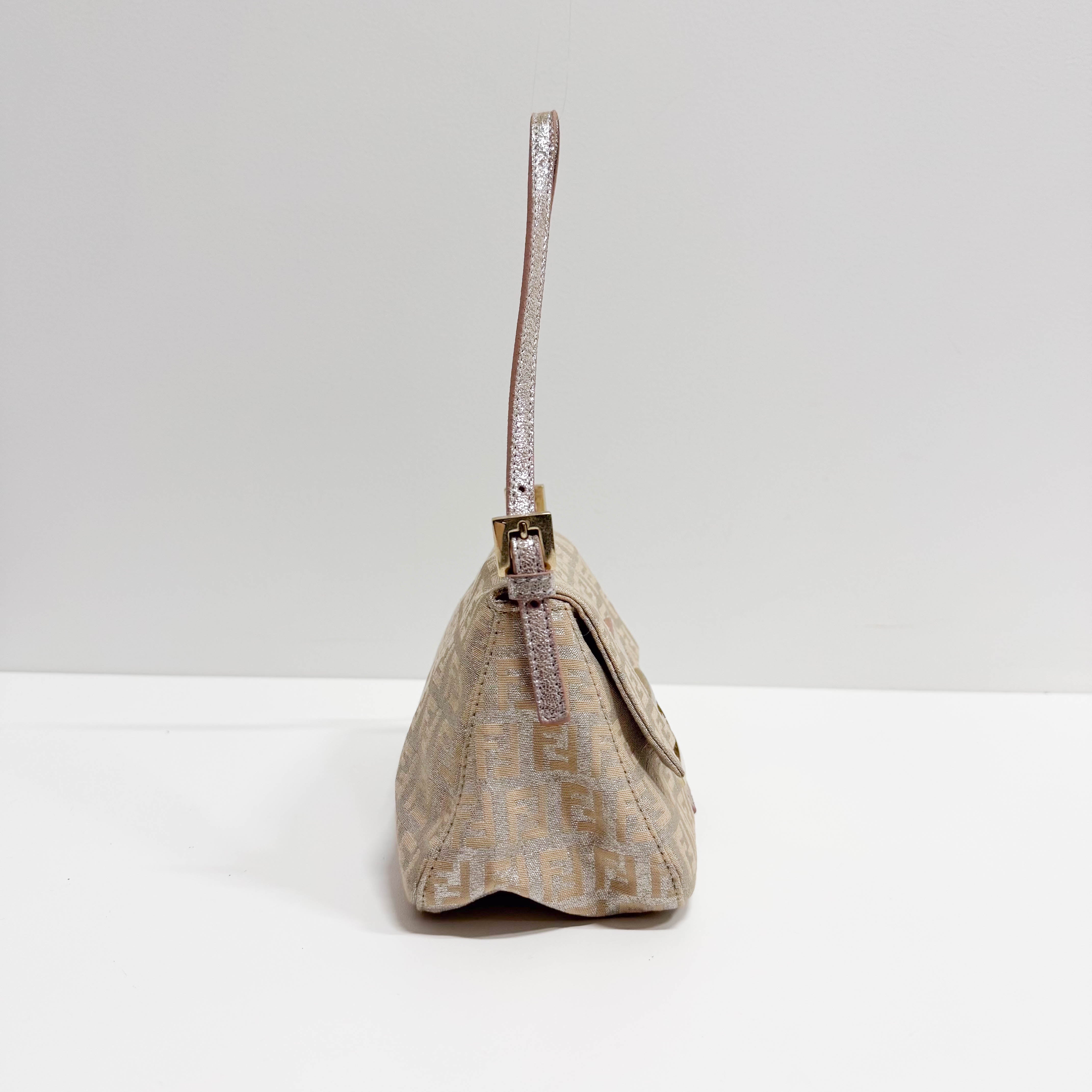 Zucchino Mini Mamma Baguette Pink Canvas Shoulder Bag