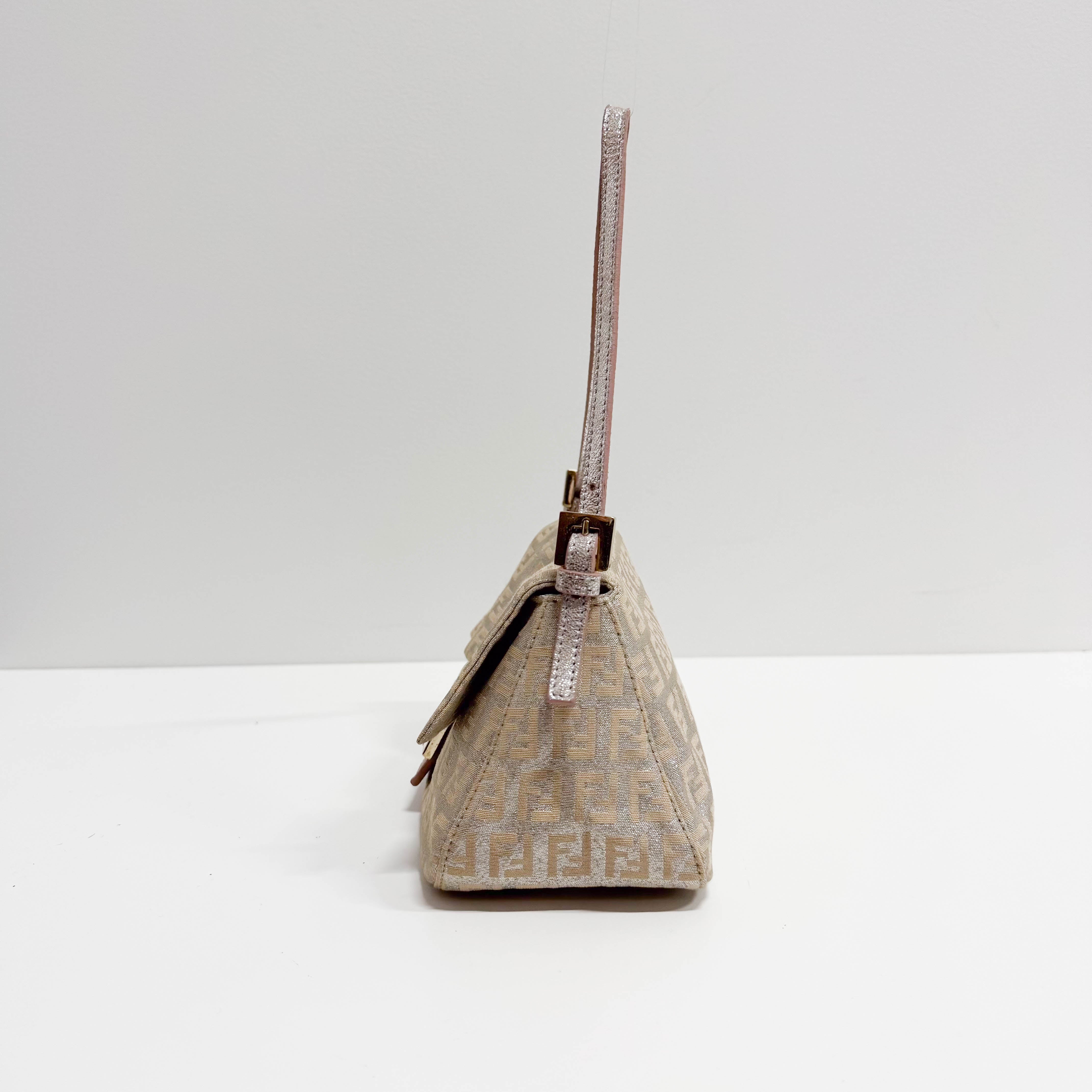 Zucchino Mini Mamma Baguette Pink Canvas Shoulder Bag