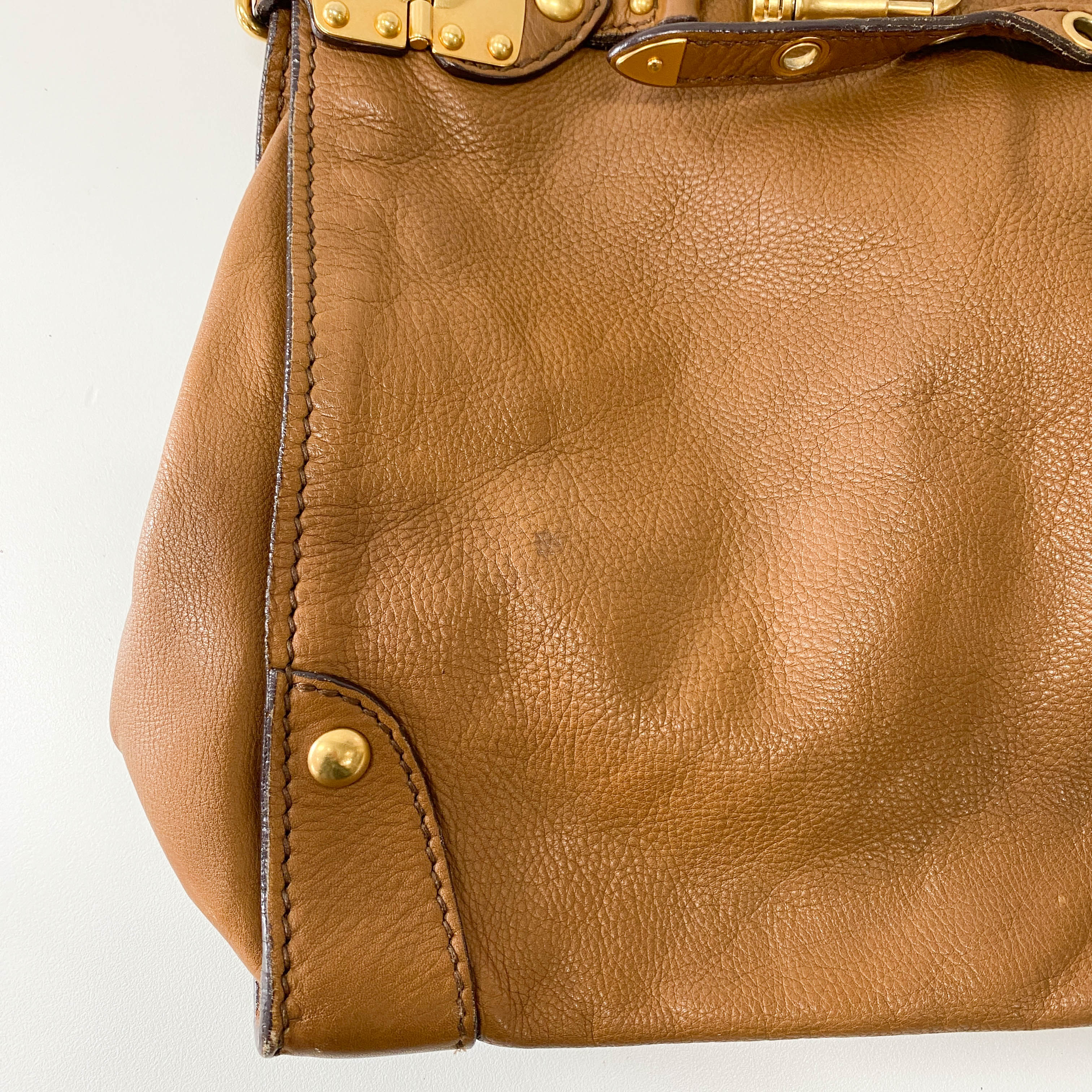 Vintage Brown Leather Shoulder Bag