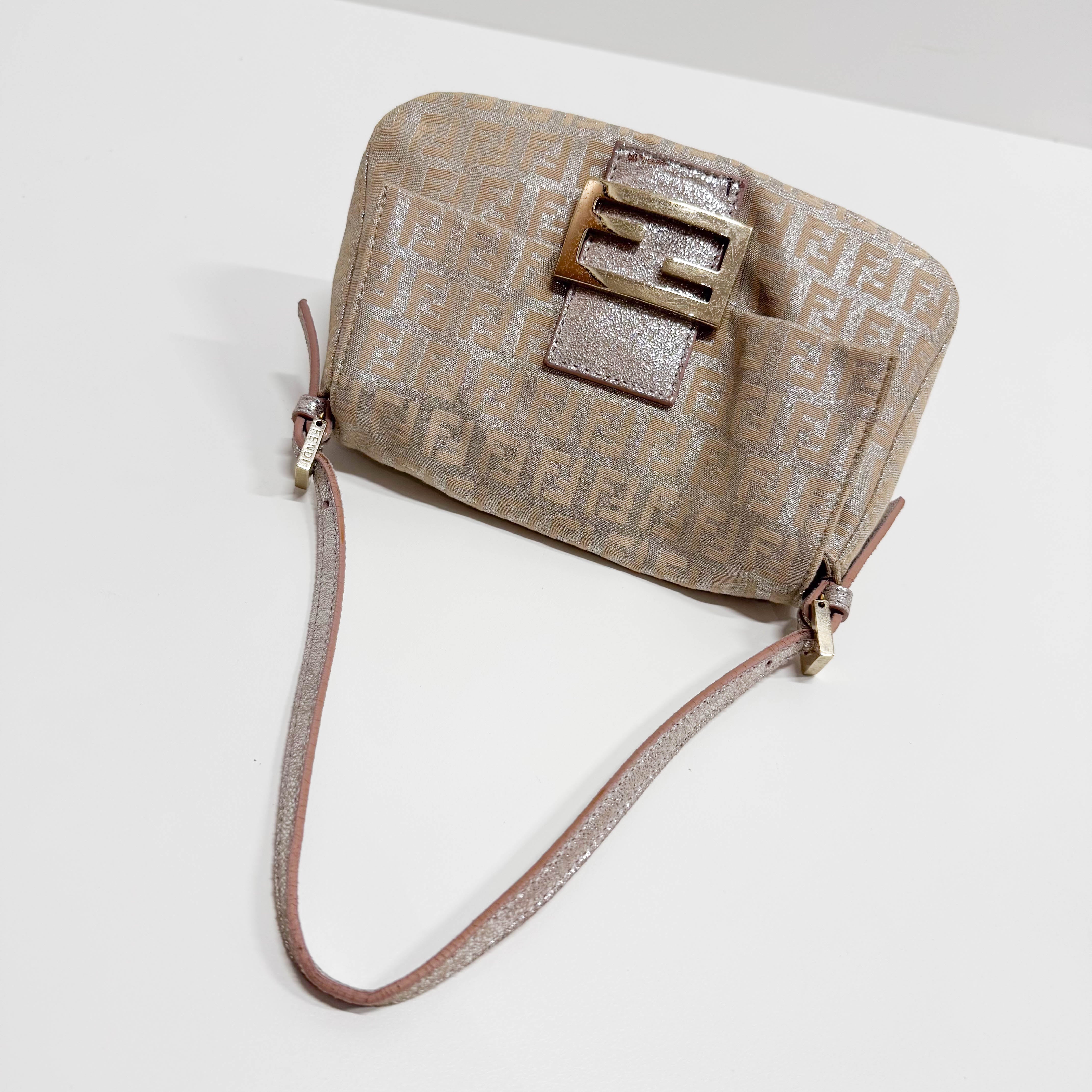 Zucchino Mini Mamma Baguette Pink Canvas Shoulder Bag