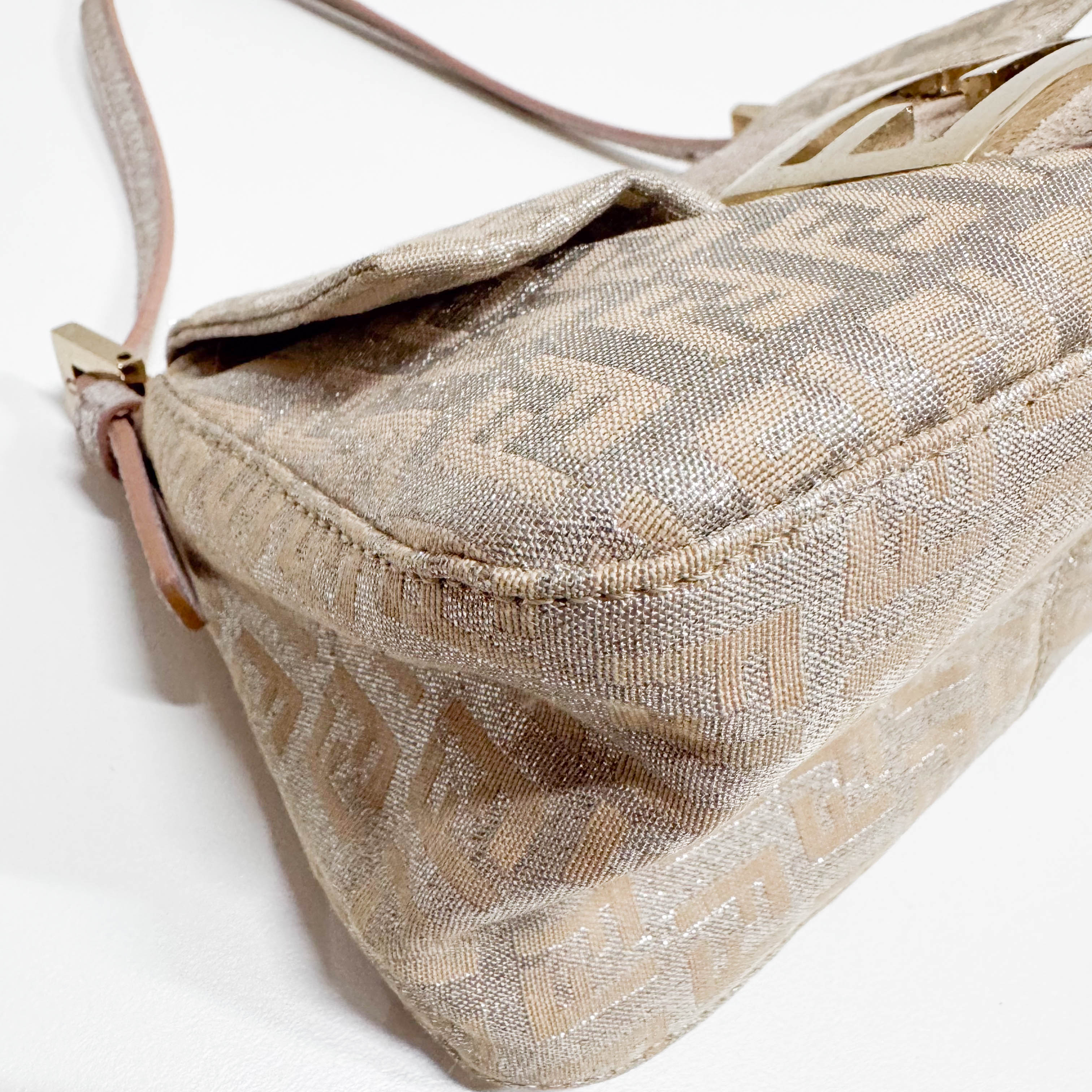 Zucchino Mini Mamma Baguette Pink Canvas Shoulder Bag