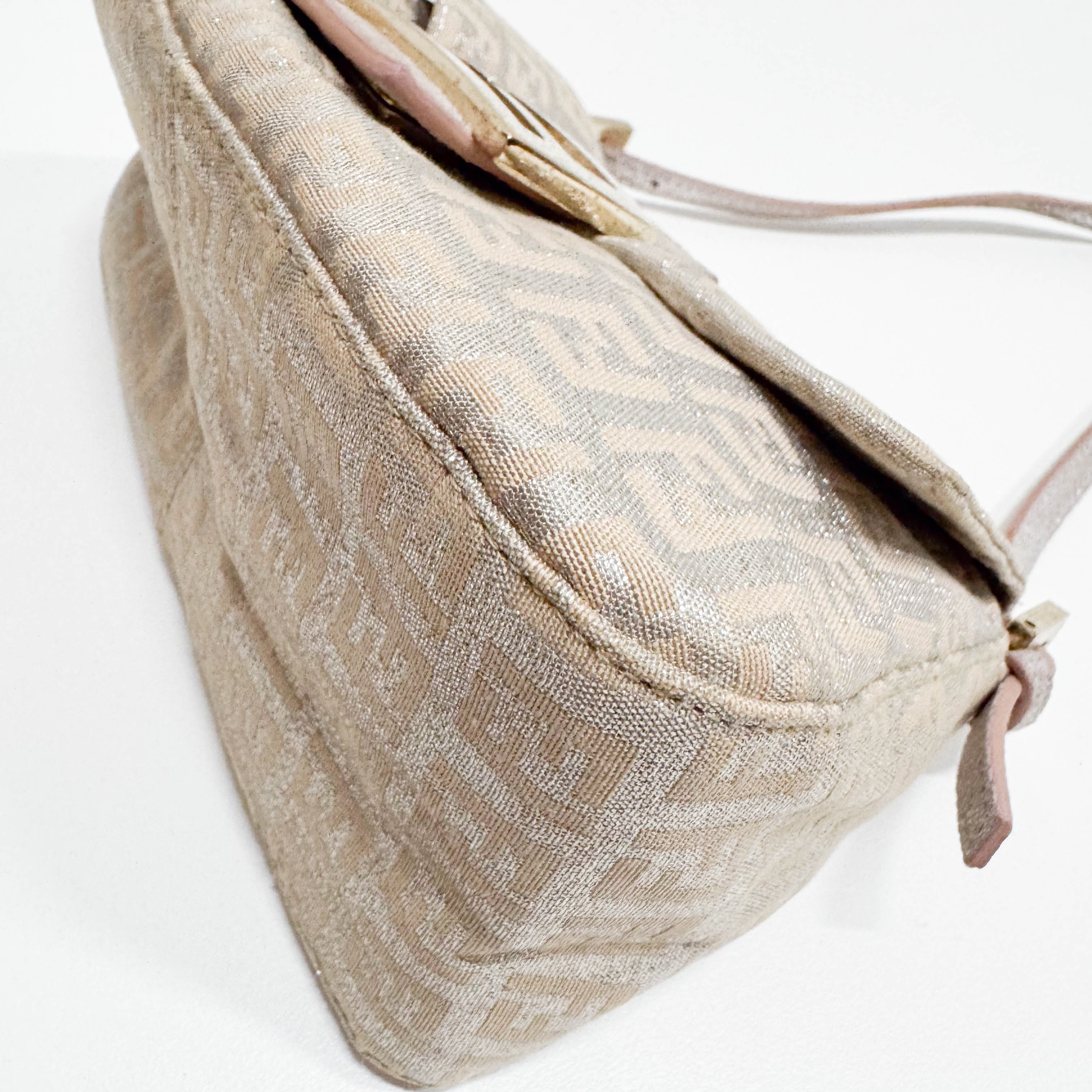 Zucchino Mini Mamma Baguette Pink Canvas Shoulder Bag