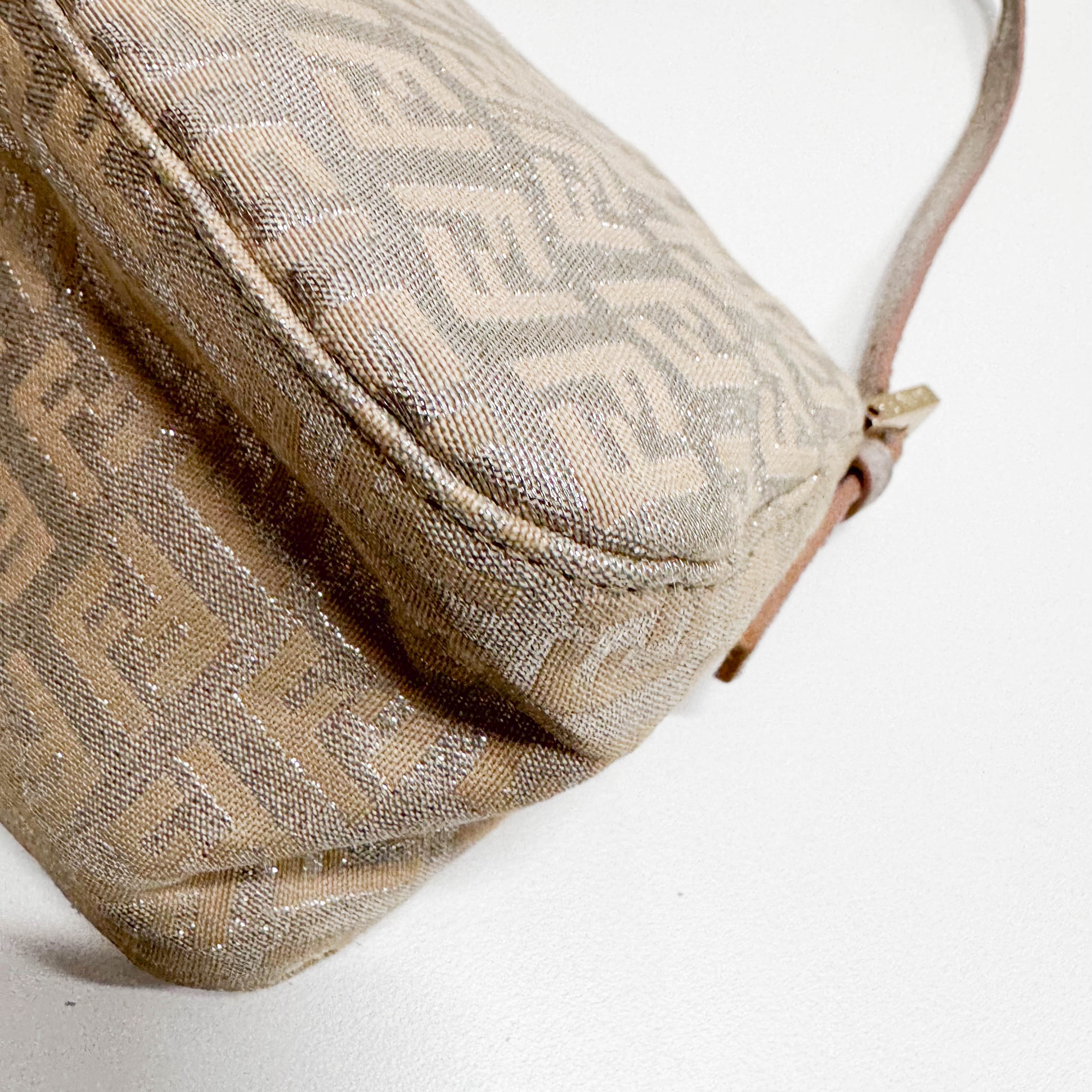 Zucchino Mini Mamma Baguette Pink Canvas Shoulder Bag